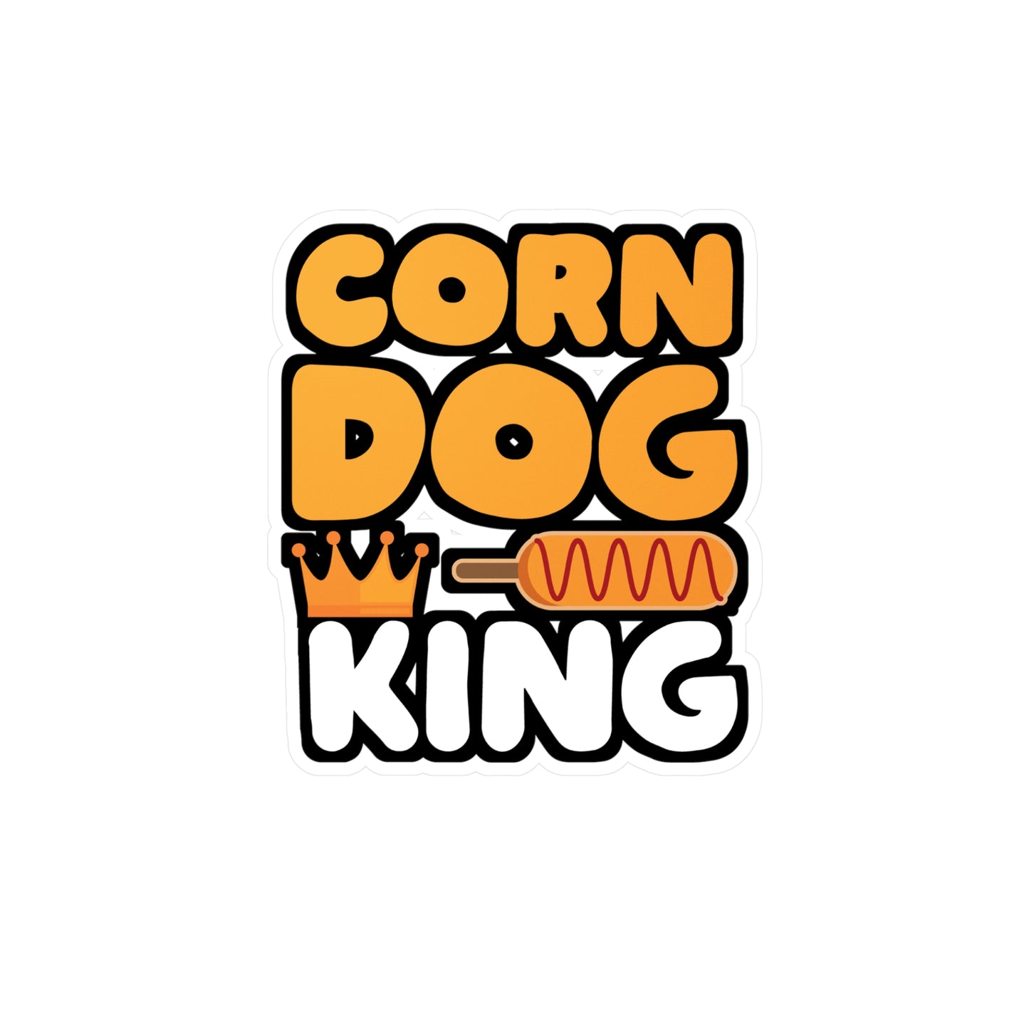 Corn dog king - Corn Sticker for Car Window Laptop Sticker. Water Bottle Sticker, Vinyl Corn dog Decal, Dog Sticker - Corn Gift