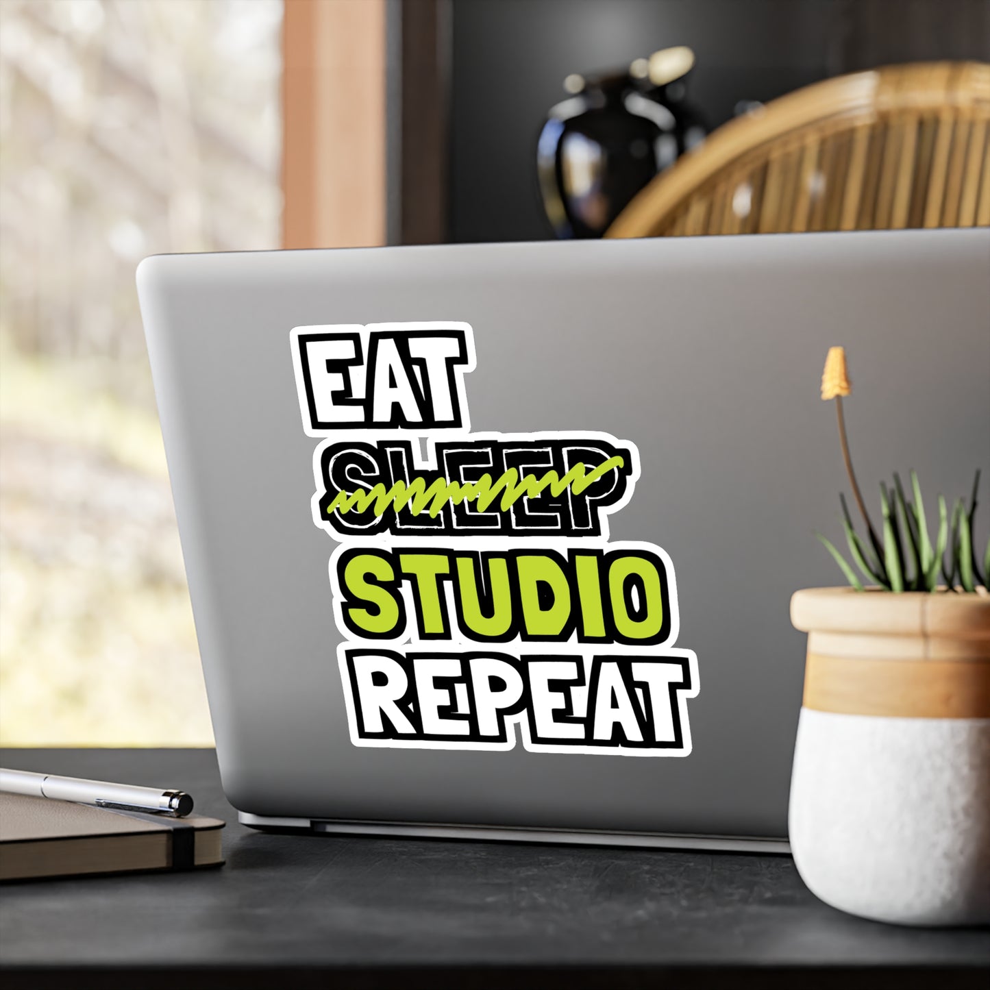 Eat Sleep Studio Repeat - Architecture Sticker for Laptop Sticker. Water Bottle Sticker, Vinyl Studio Decal - Architecture Gift