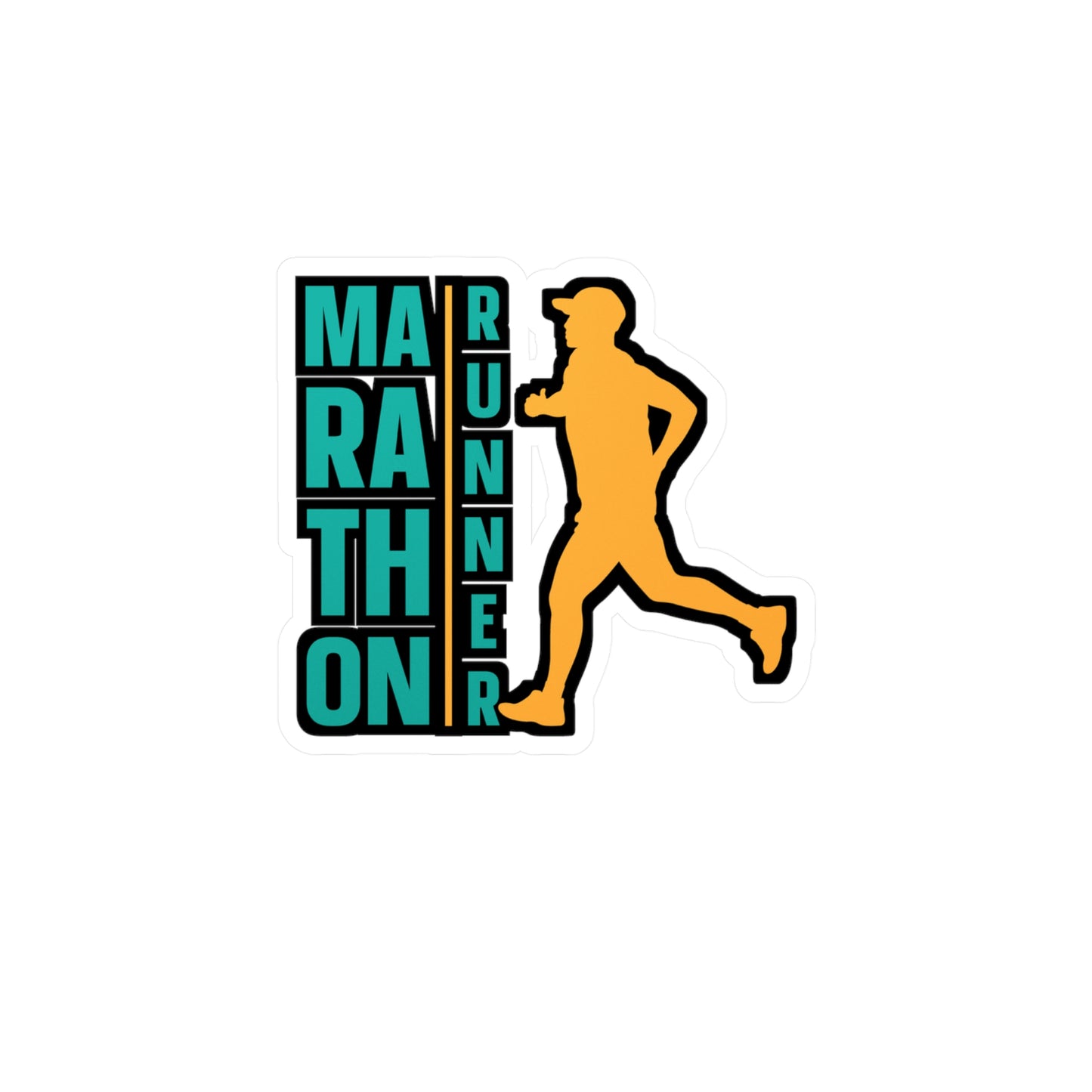 Marathon Runner - Marathon Sticker for Car Window Laptop Sticker. Water Bottle Sticker, Vinyl Running Decal, Funny Sticker - Marathon Gift