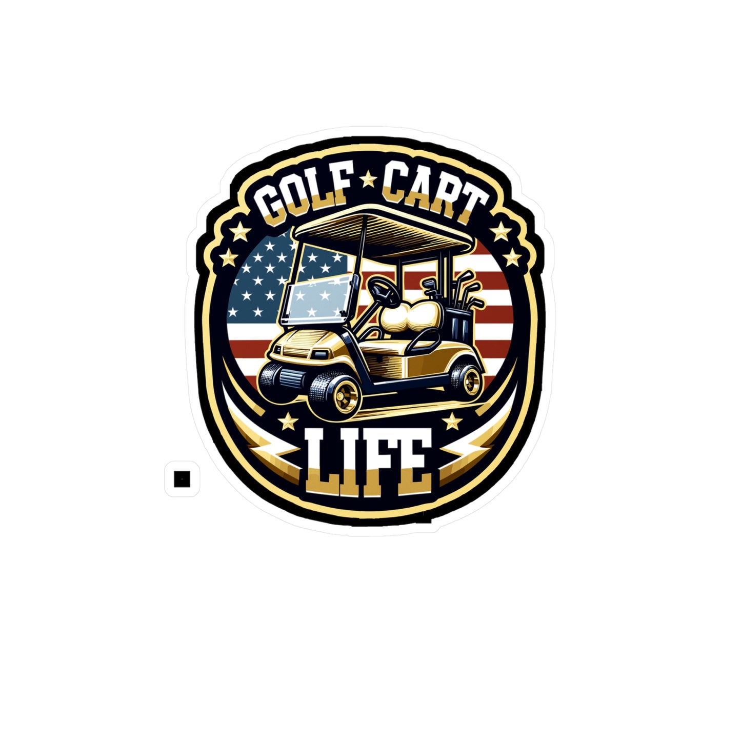 Golf Cart Life  - Golf Sticker for Car Window Phone Laptop Sticker. Water Bottle Sticker, Vinyl Golfer Decal, Hole Sticker - Golf Gift