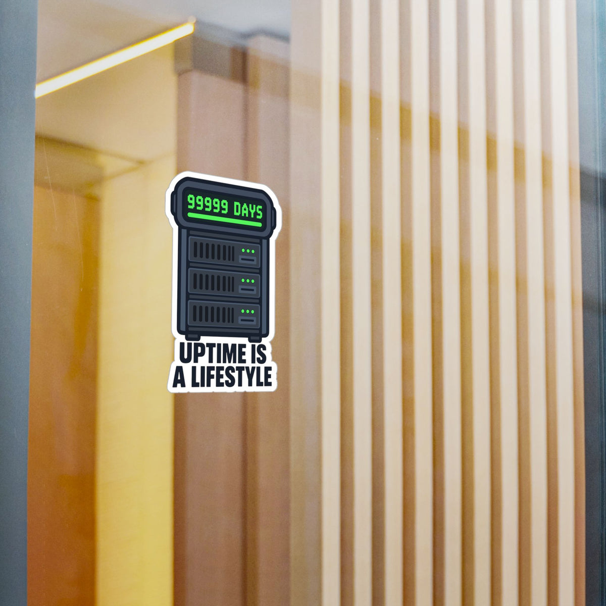 Server Sticker – Uptime Is A Lifestyle Design, Decals for Server Rack, Laptop or Fitness Tracker