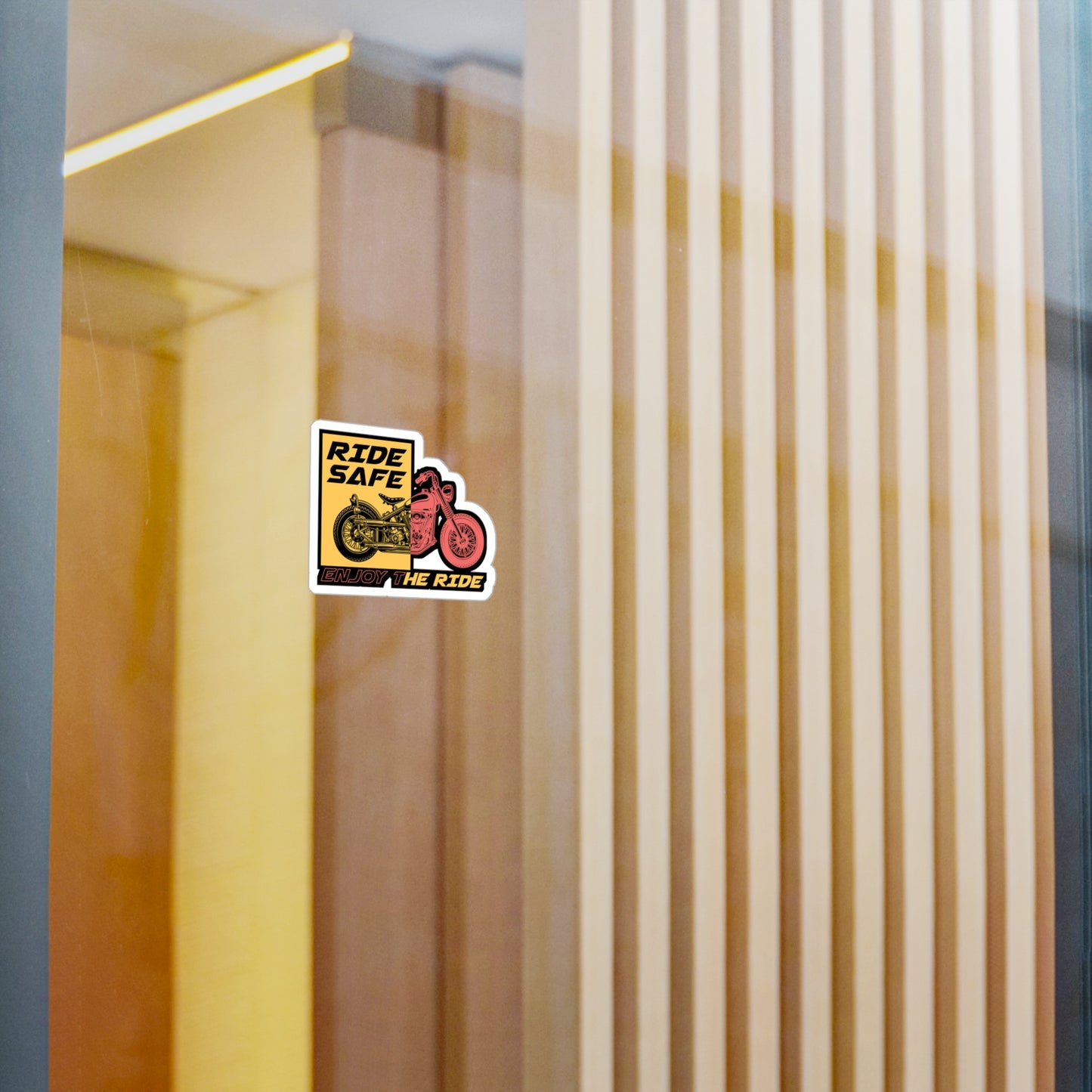 Ride safe enjoy the ride - Motorcycle Sticker for Laptop Sticker. Water Bottle Sticker, Vinyl Biker Decal - Motorcycle Gift