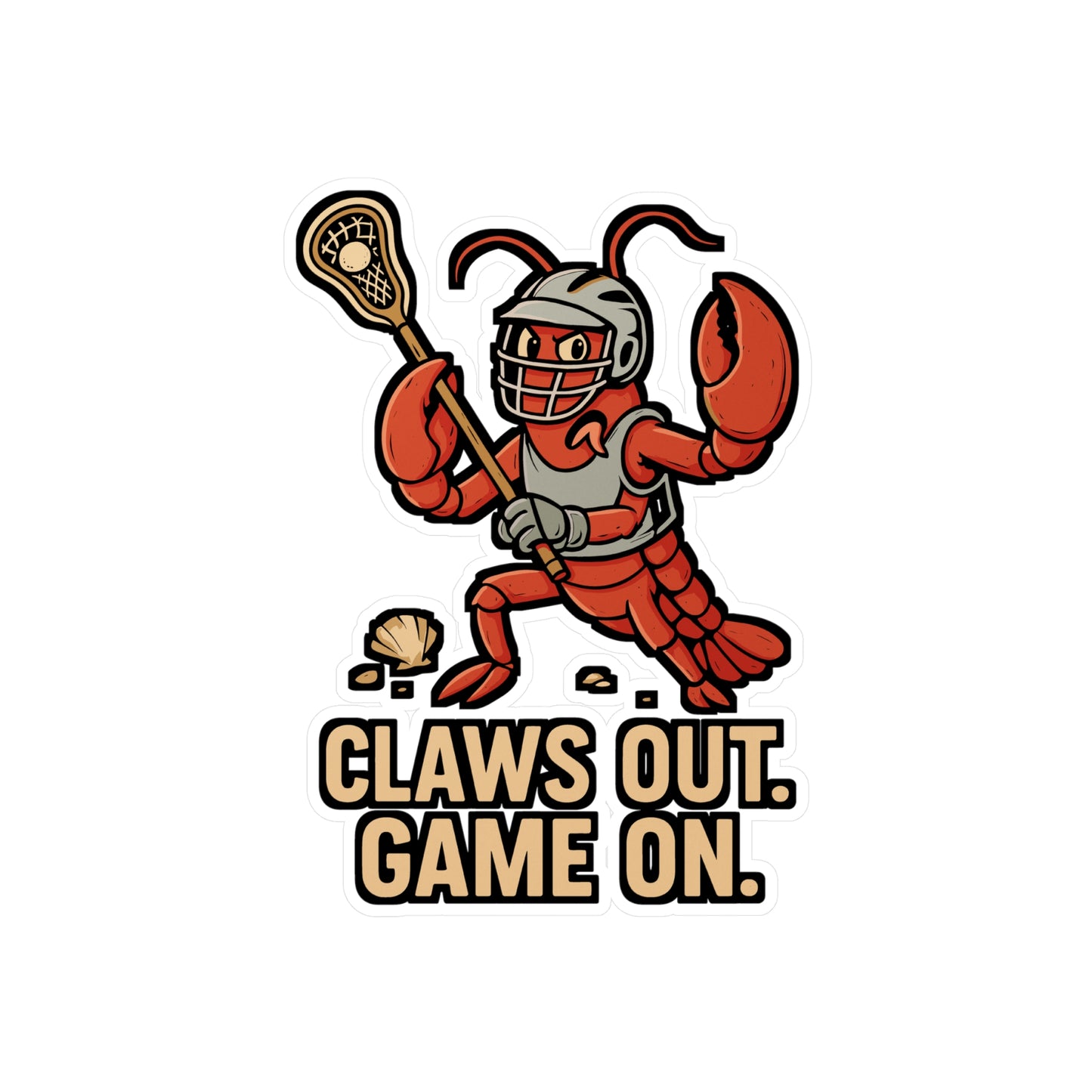 Claws Out. Game On. - Lacrosse Sticker for Water Bottle, Laptop - Gift for Players & Fans