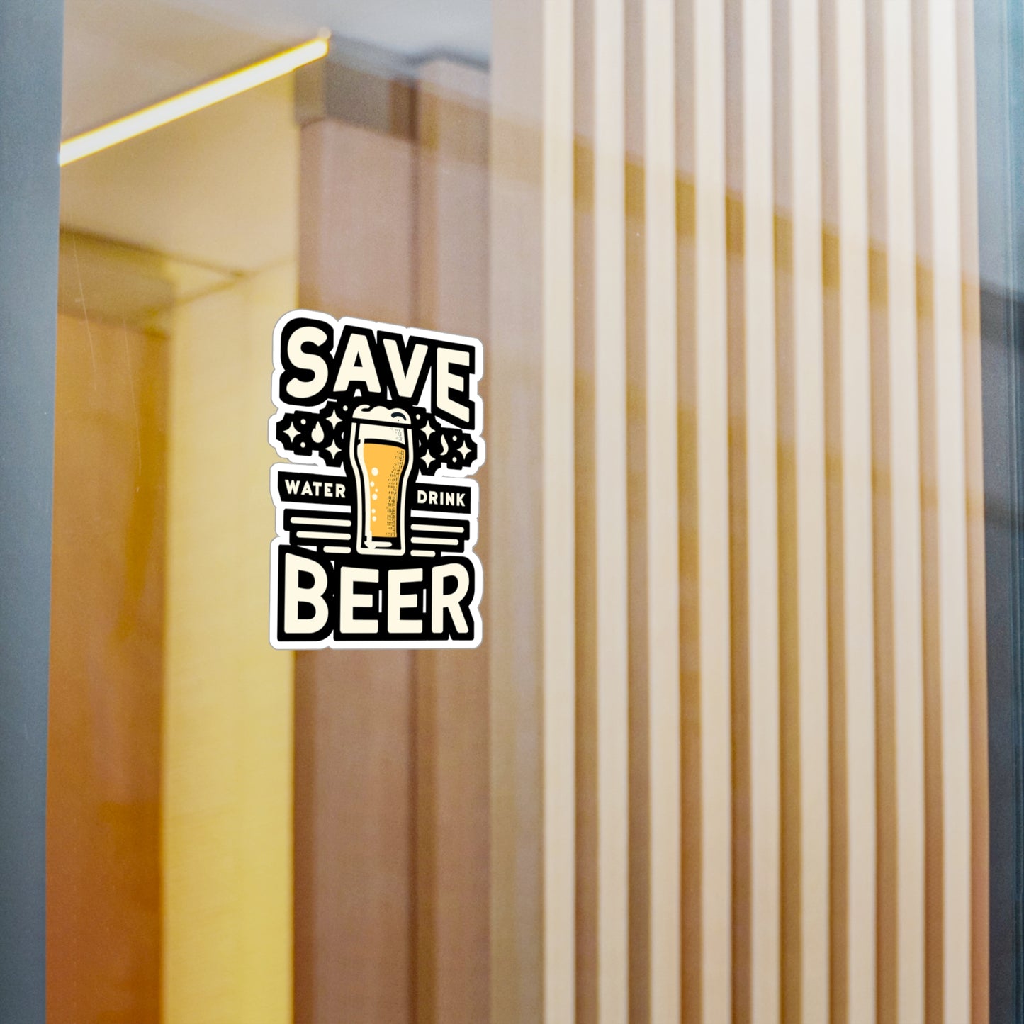 Save Water Drink Beer  - Craft-beer Sticker for Laptop Sticker. Water Bottle Sticker, Vinyl Virginia Decal - Craft-beer Gift