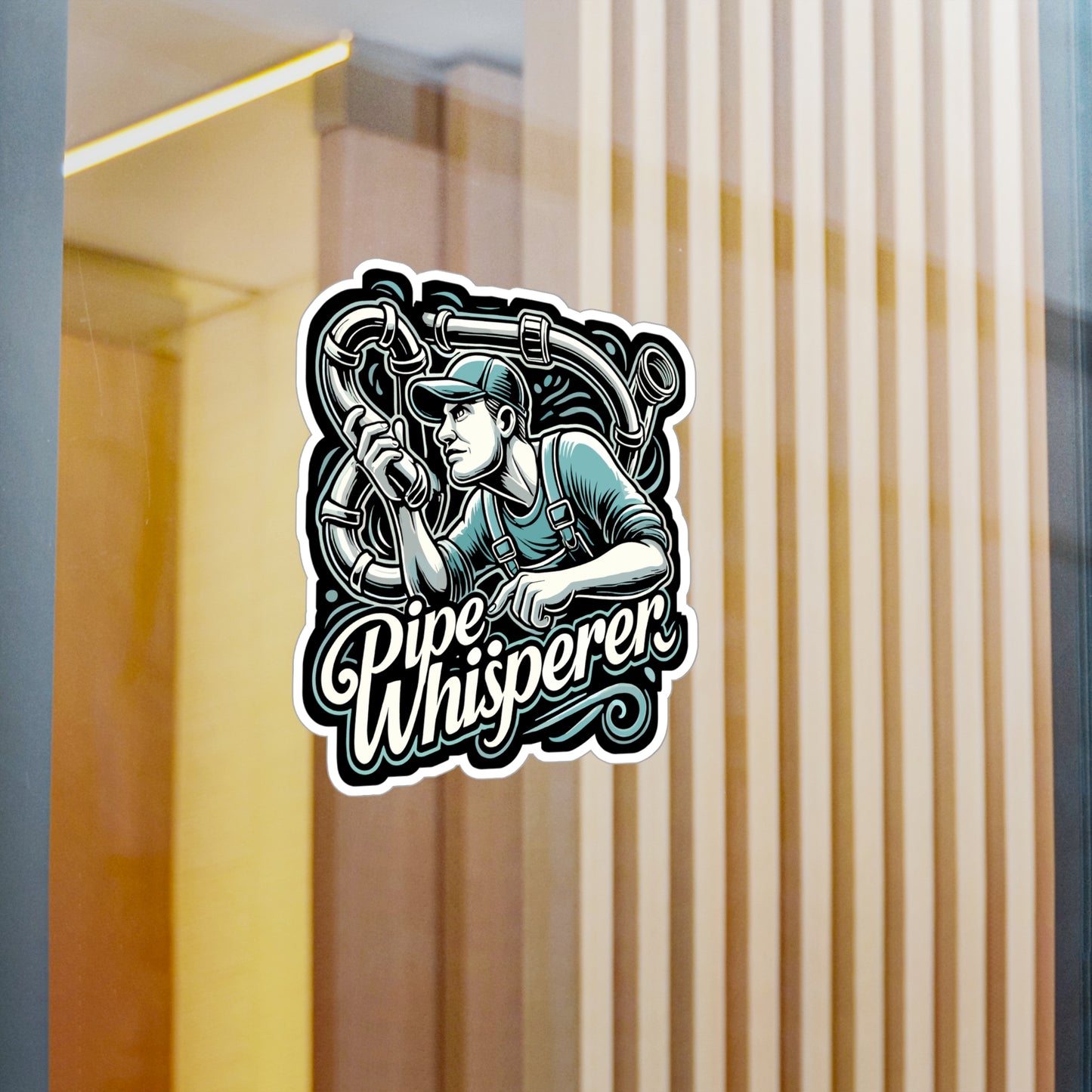 Pipe Whisperer - Plumber Sticker for Laptop Sticker. Water Bottle Sticker, Vinyl Pipefitter Decal - Plumber Gift