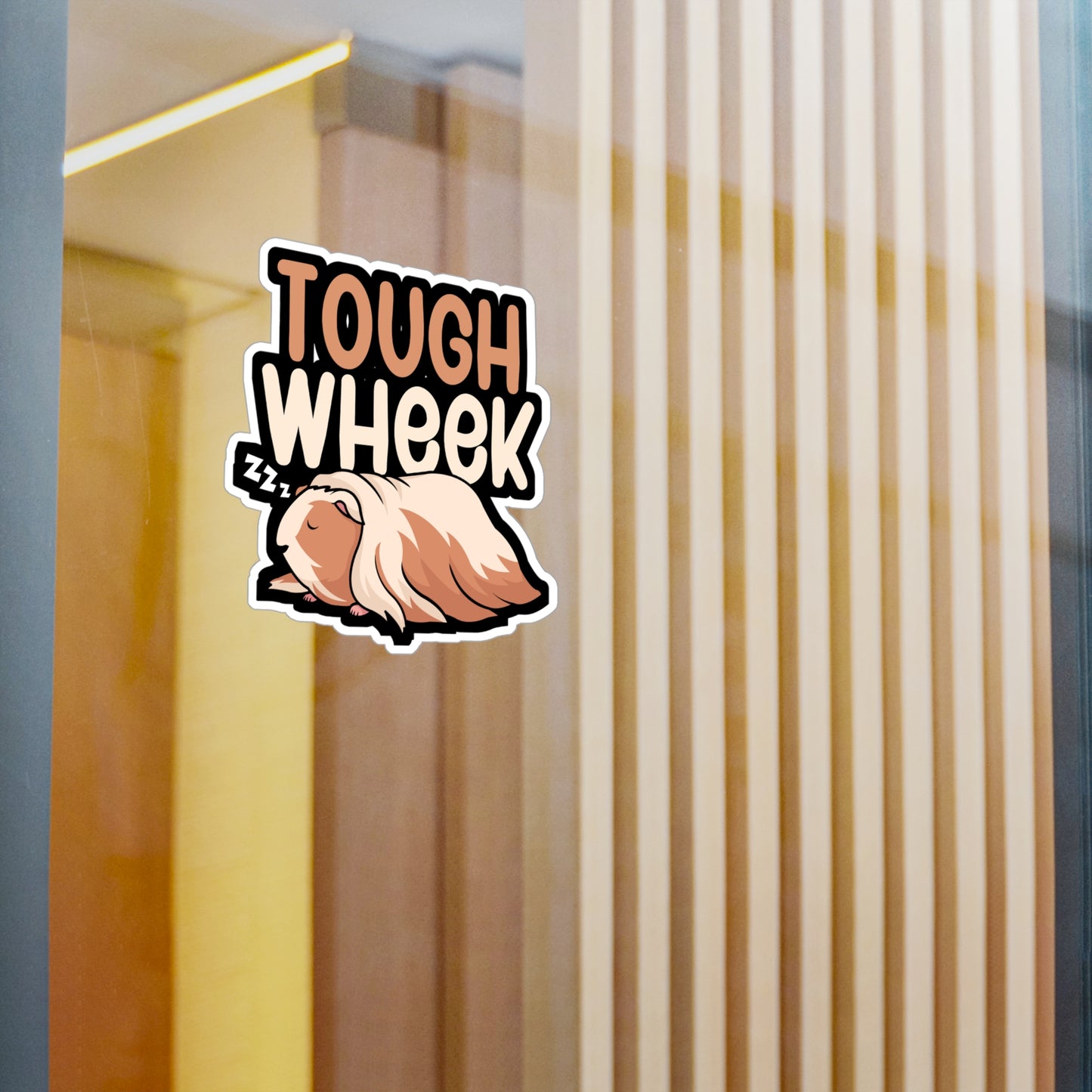 Tough wheek - Guinea pig Sticker for Wall, Laptop, Window, Truck, Car Guinea pig Gift Vinyl Guinea pig dad Decal Sticker