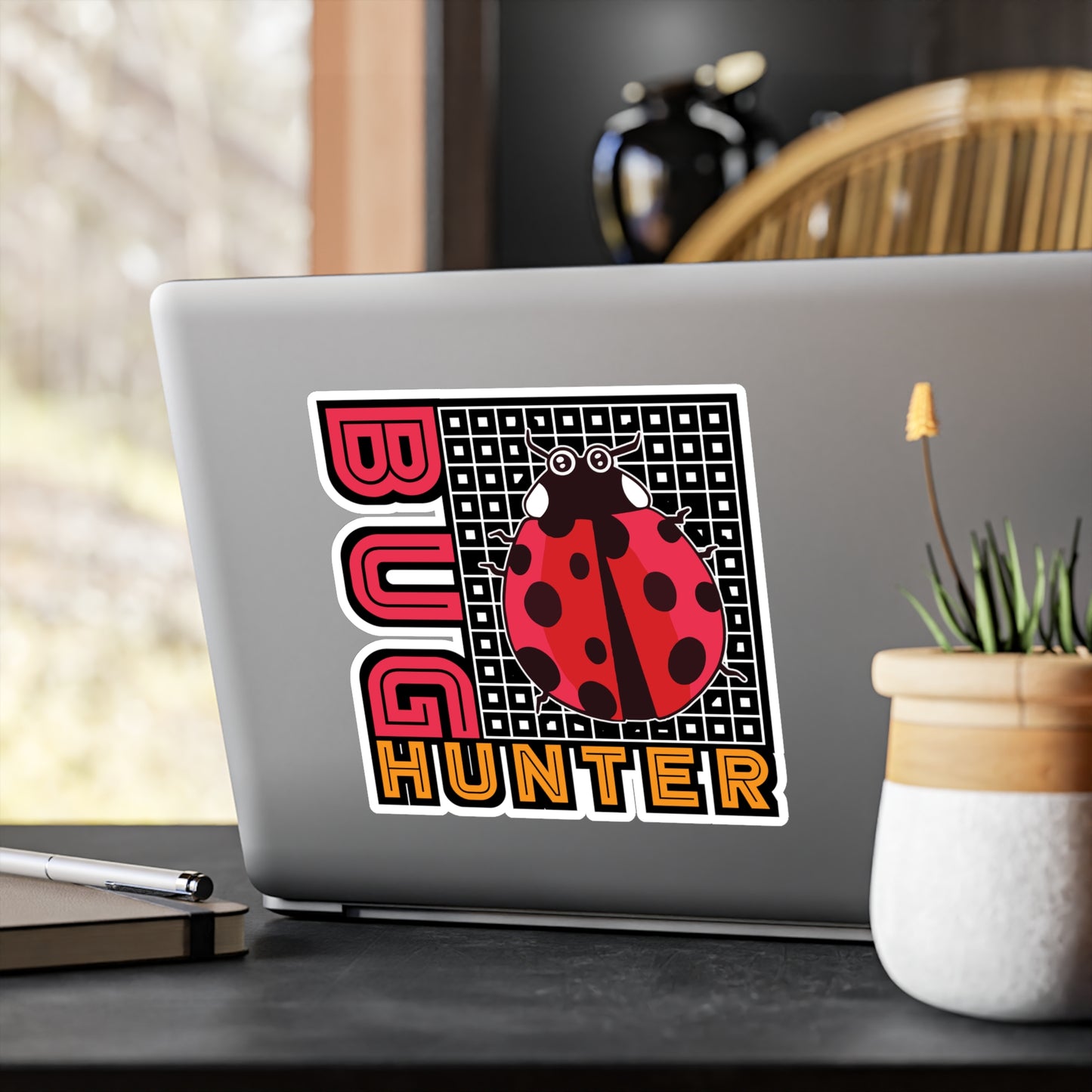 Bug Hunter - Biologist Sticker for Car Window Laptop Sticker. Water Bottle Sticker, Vinyl Biology Decal, Science Sticker - Biologist Gift