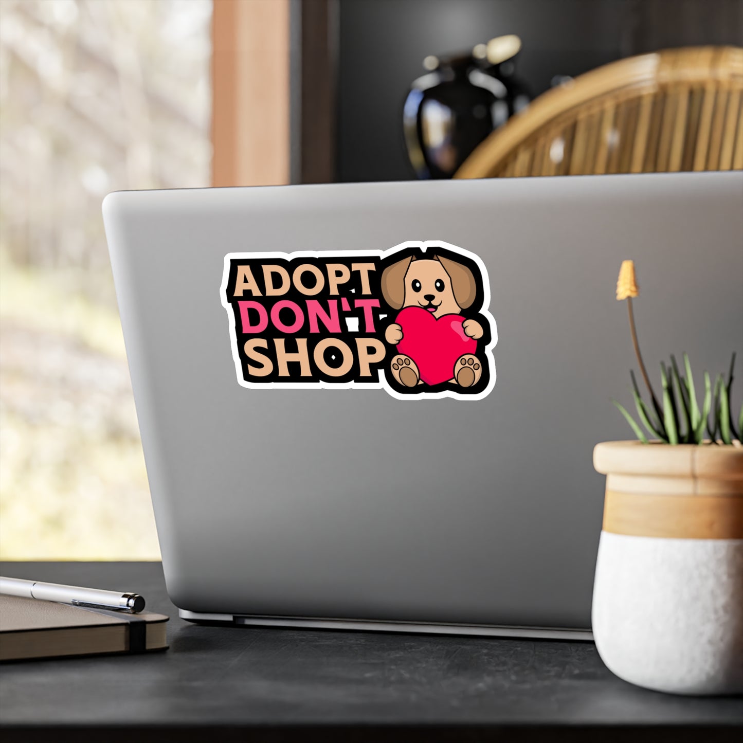 Adopt Don‘t Shop - Animal-rescue Sticker for Car, Wall, Laptop, Window, Truck Animal-rescue Gift Vinyl Foster Decal Sticker