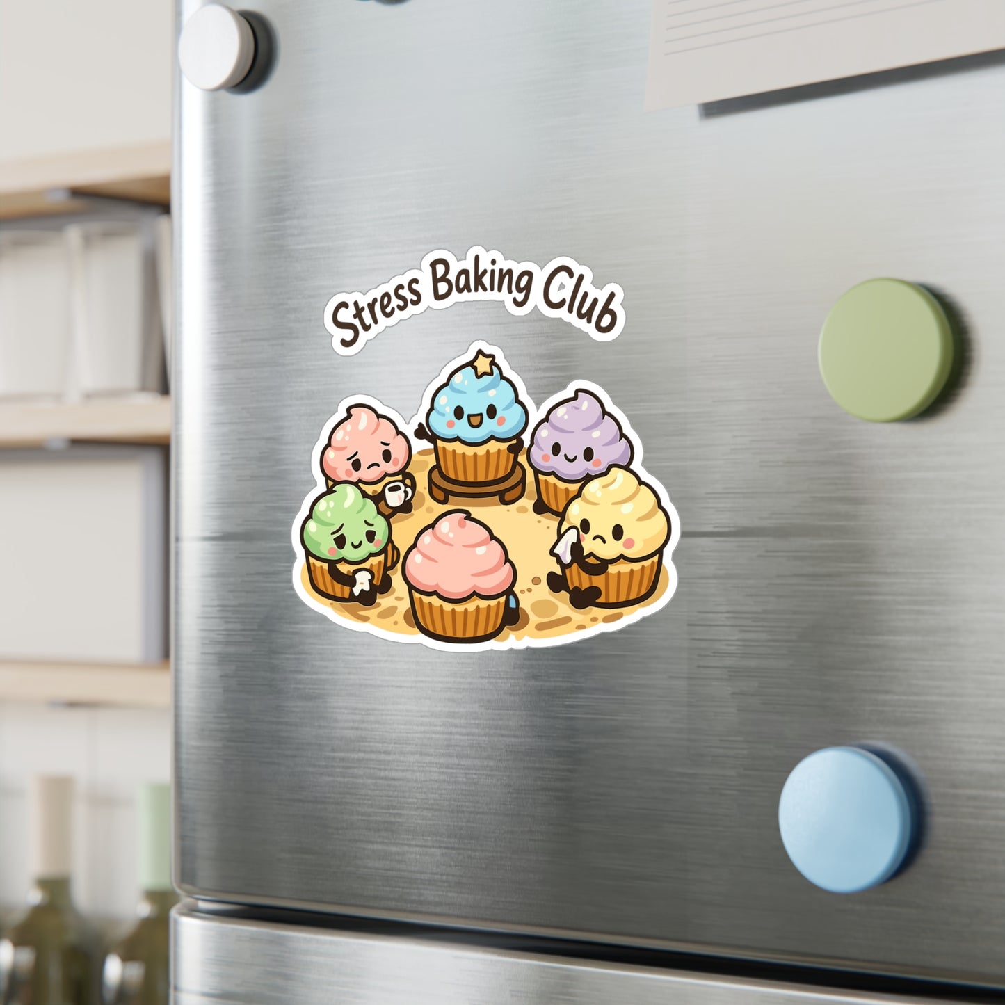 Baking Sticker Stress Baking Club Design Funny Sourdough Baker Decals Waterproof Vinyl for Laptop or Water Bottle