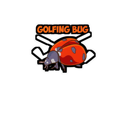 Golfing Bug - Golf Sticker for Car Window Laptop Sticker. Water Bottle Sticker, Vinyl Golfer Decal, Hole Sticker - Golf Gift