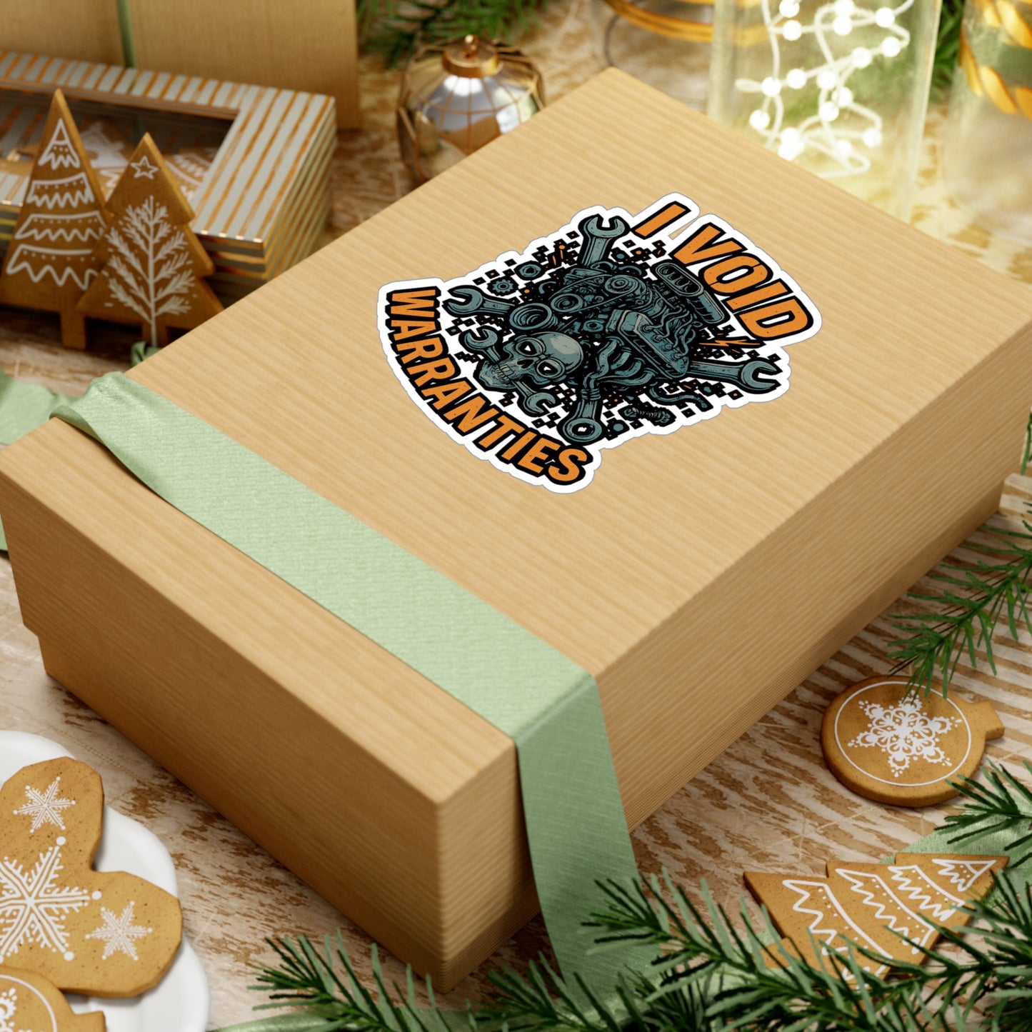 Mechanic Sticker - "I Void Warranties" Decals for Auto, Engine, Mechanical Tools, Waterproof Vinyl for Laptop or Toolbox