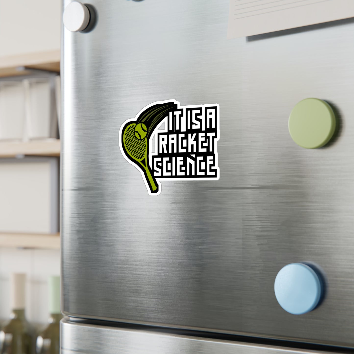 It Is Racket Science - Tennis Sticker for Wall, Laptop, Window, Truck, Car Tennis Gift Vinyl Love Decal Sticker