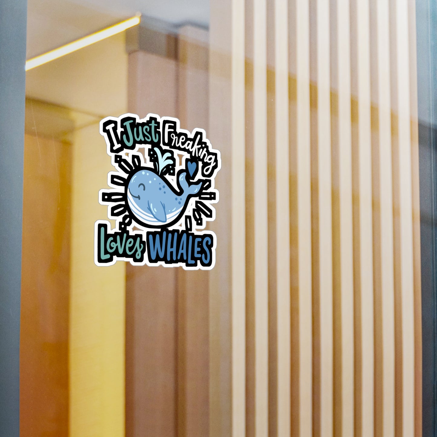 I Just Freaking Love Whales - Humpback Sticker for Laptop Sticker. Water Bottle Sticker, Vinyl Krill Decal - Humpback Gift