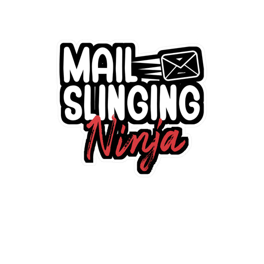 Mail slinging ninja - Postal worker Sticker for Wall, Laptop, Window, Truck, Car Postal worker Gift Vinyl Funny postal worker Decal Sticker