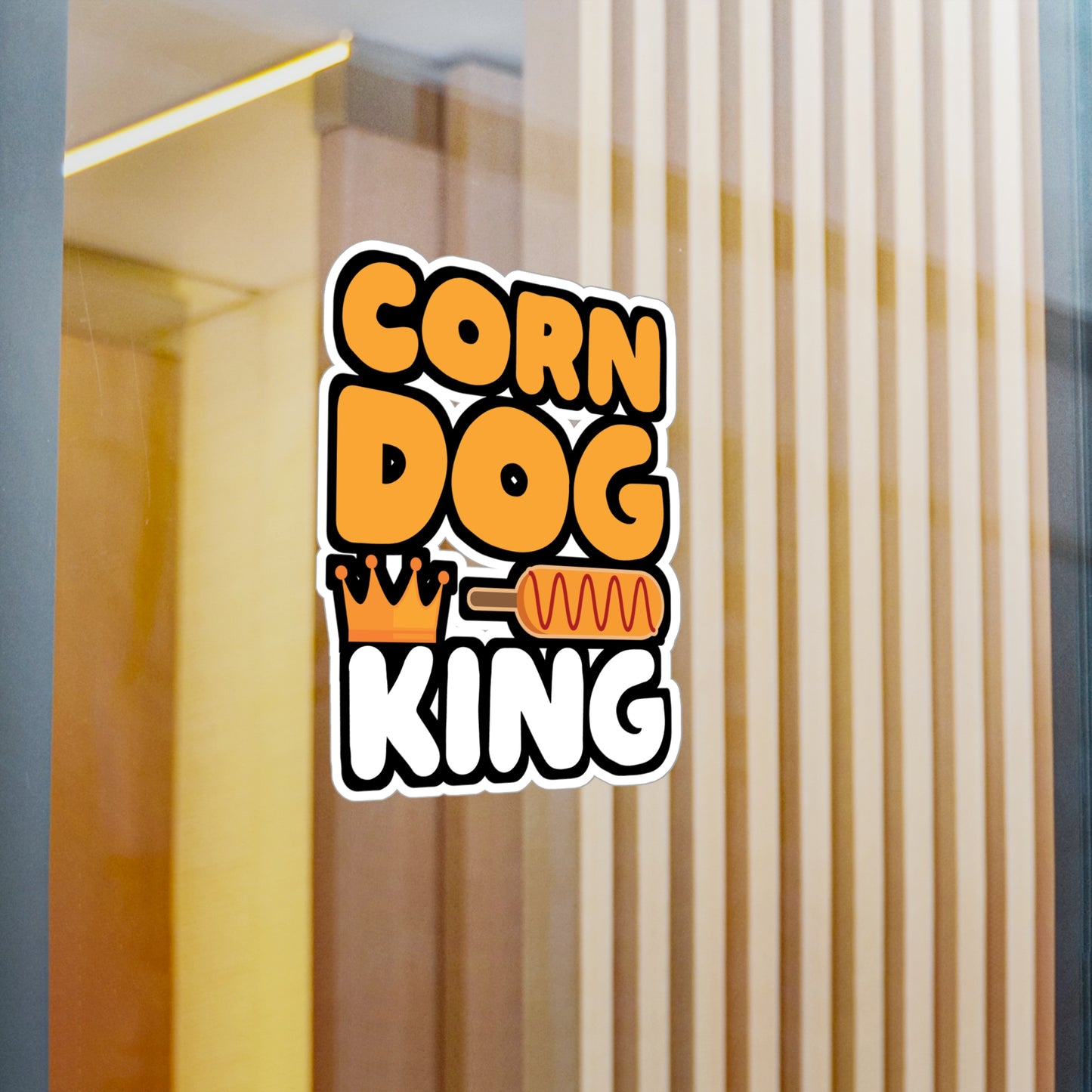Corn dog king - Corn Sticker for Car Window Laptop Sticker. Water Bottle Sticker, Vinyl Corn dog Decal, Dog Sticker - Corn Gift