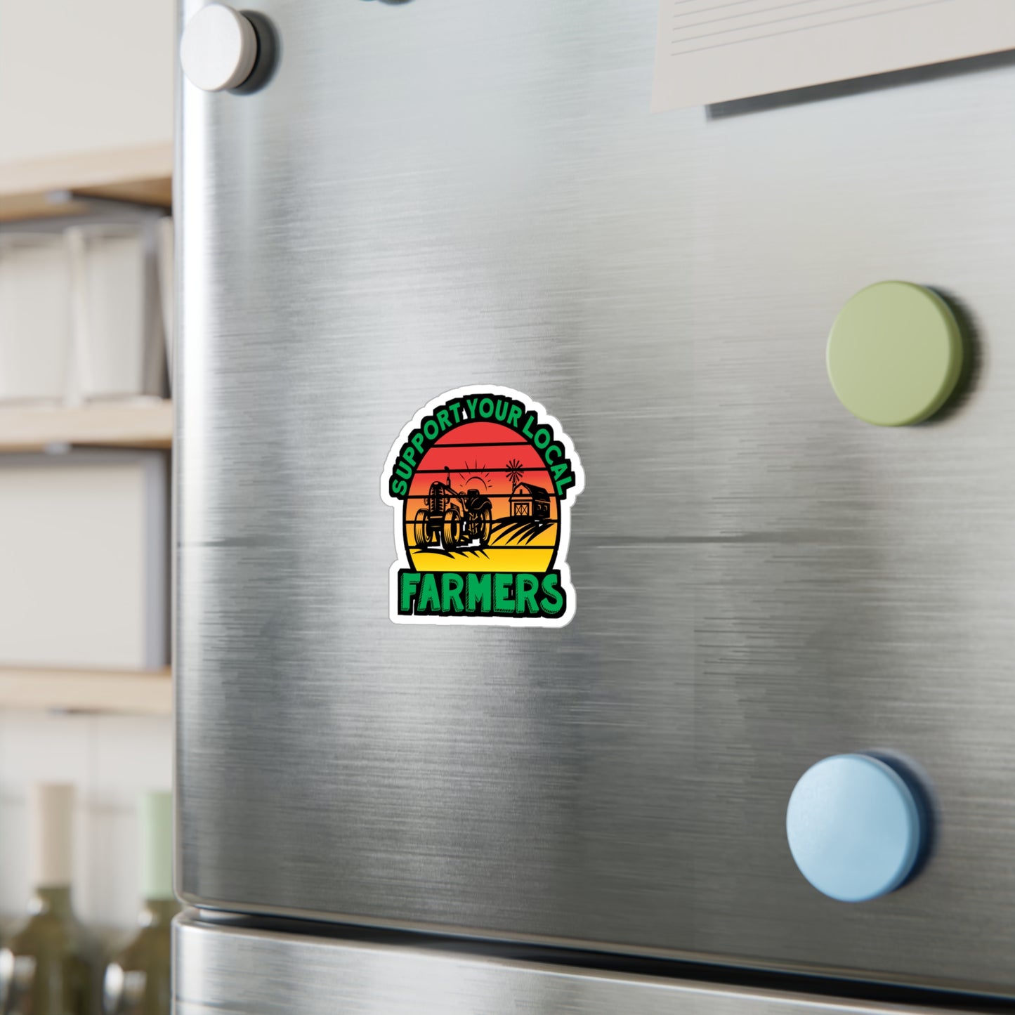 Support Your Farmers - Farmer Sticker for Car Window Laptop Sticker. Water Bottle Sticker, Vinyl Farm Decal, Farming Sticker - Farmer Gift