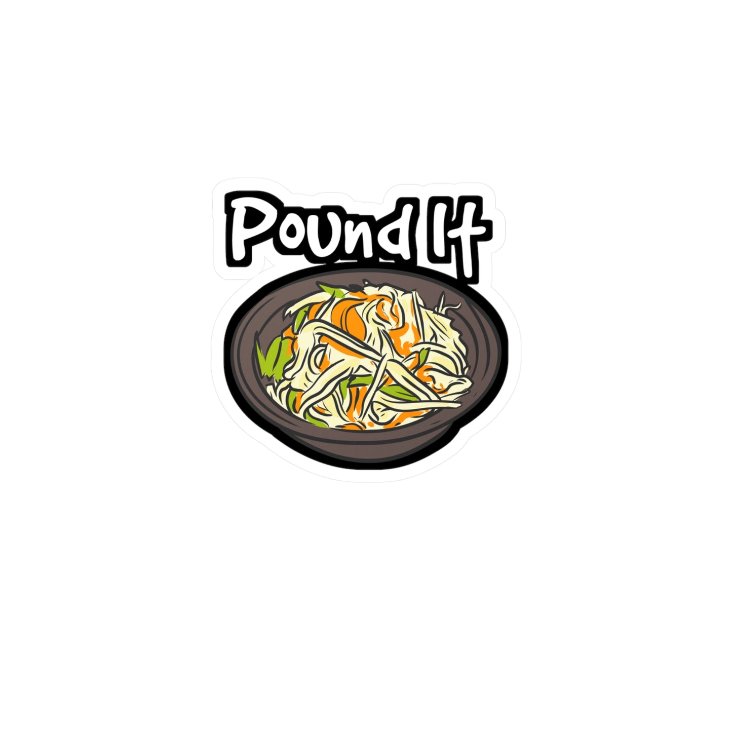 Pound It - Thai Sticker for Car Window Laptop Sticker. Water Bottle Sticker, Vinyl Food Decal, Salad Sticker - Thai Gift