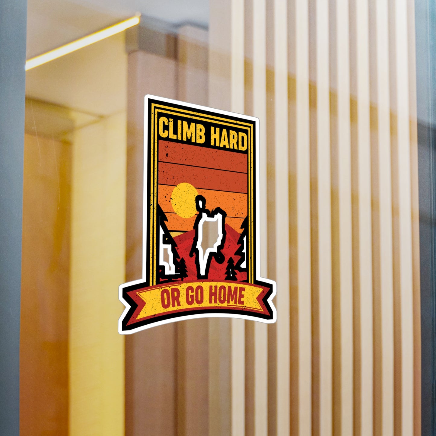 Rock Climbing Mountain Climber Bouldering  - Climbing Sticker for Laptop Sticker. Water Bottle Sticker, Vinyl Climber Decal - Climbing Gift