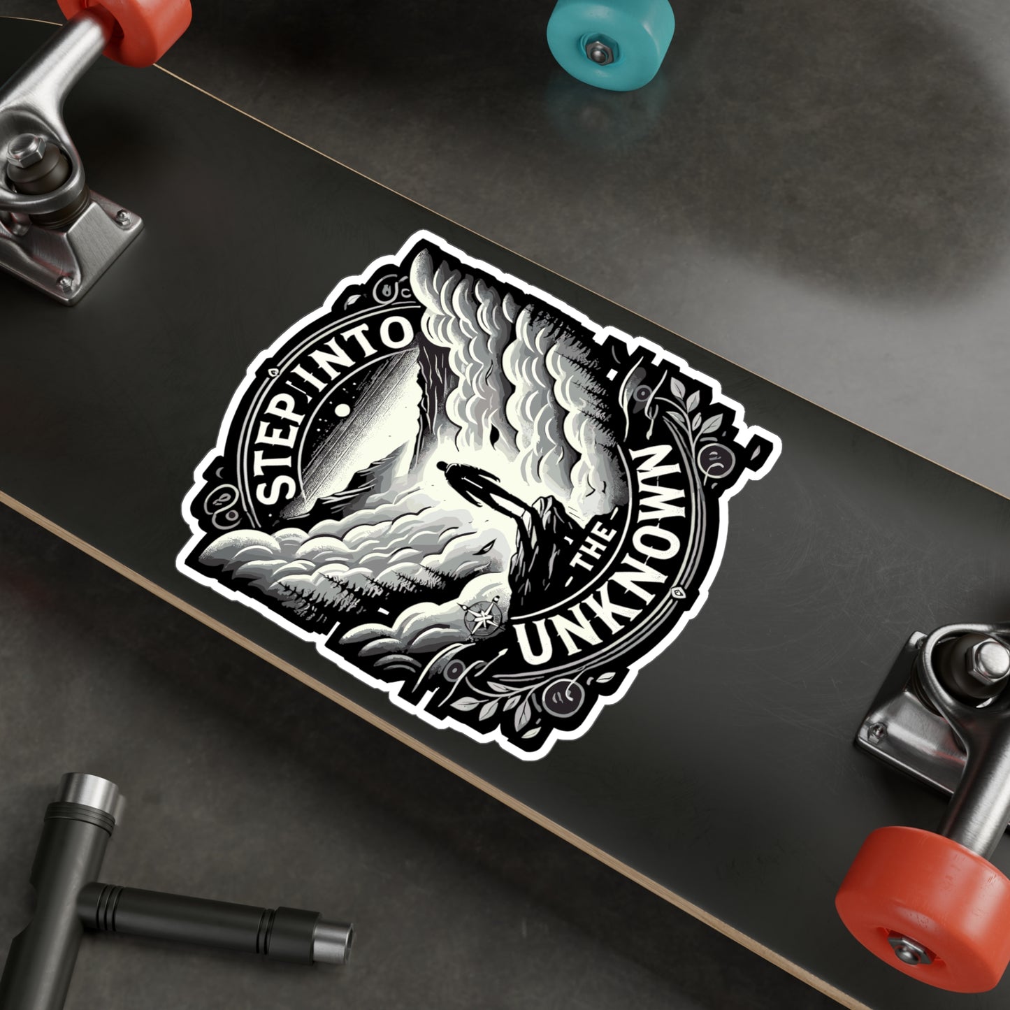 Step Into the Unknown - Adventure Sticker for Laptop Sticker. Water Bottle Sticker, Vinyl Unknown Decal - Adventure Gift