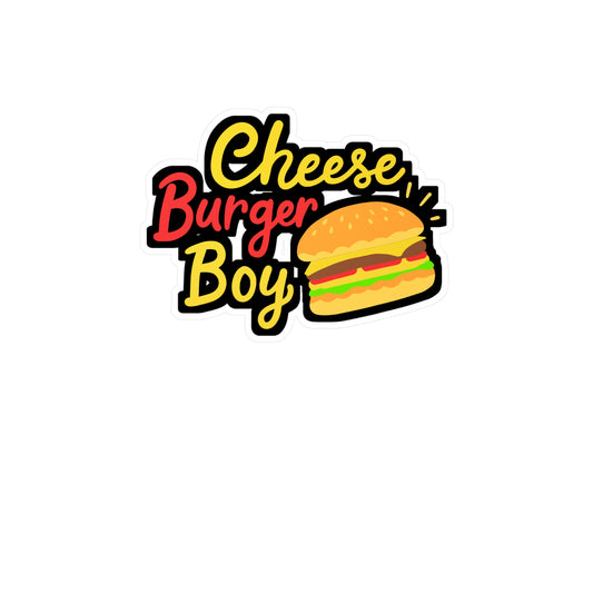 Cheeseburger Boy - Cheeseburger Sticker for Laptop Sticker. Water Bottle Sticker, Vinyl Buns Decal - Cheeseburger Gift