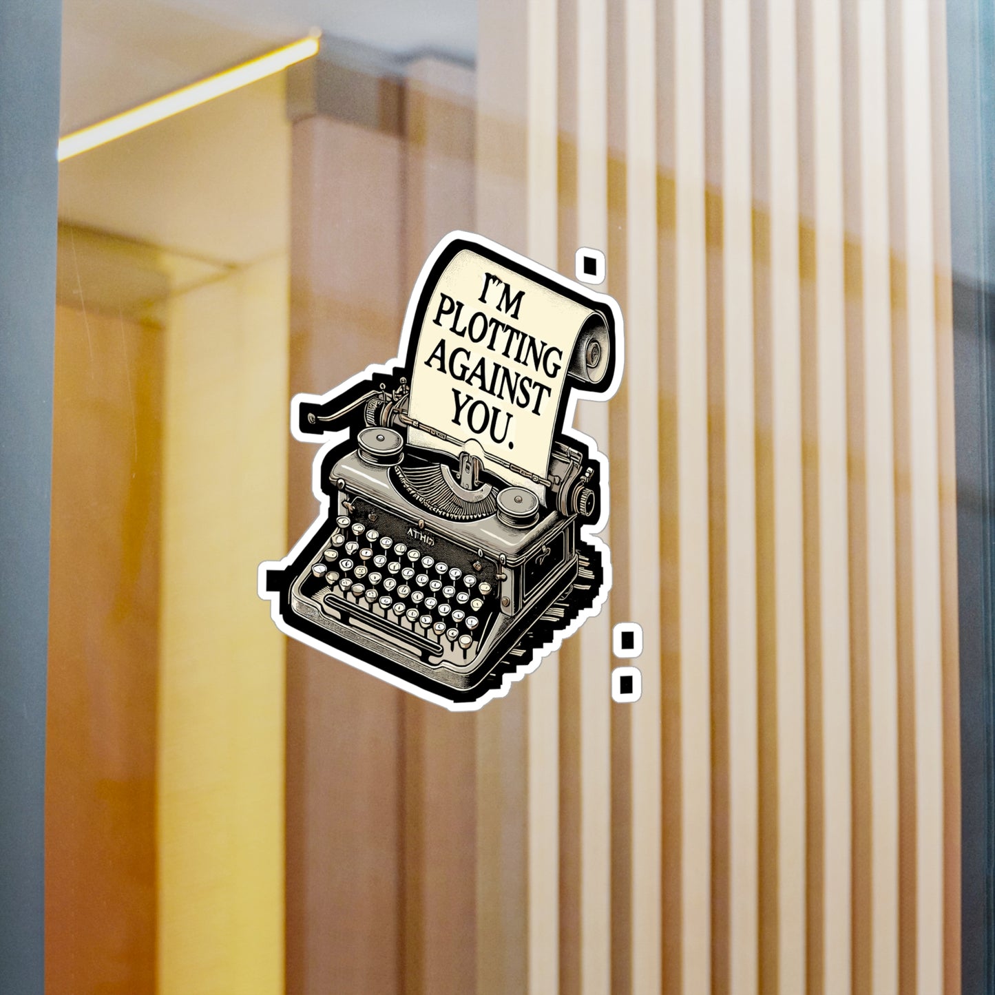 I'm Plotting Against You - Writer Sticker for Laptop Sticker. Water Bottle Sticker, Vinyl Author Decal - Writer Gift