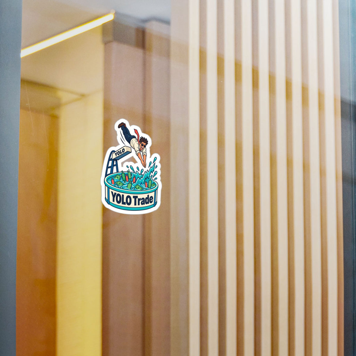 Day Trading Sticker - YOLO Trade Design for the Stock Market and Forex Trader, Laptop and Water Bottle Decals