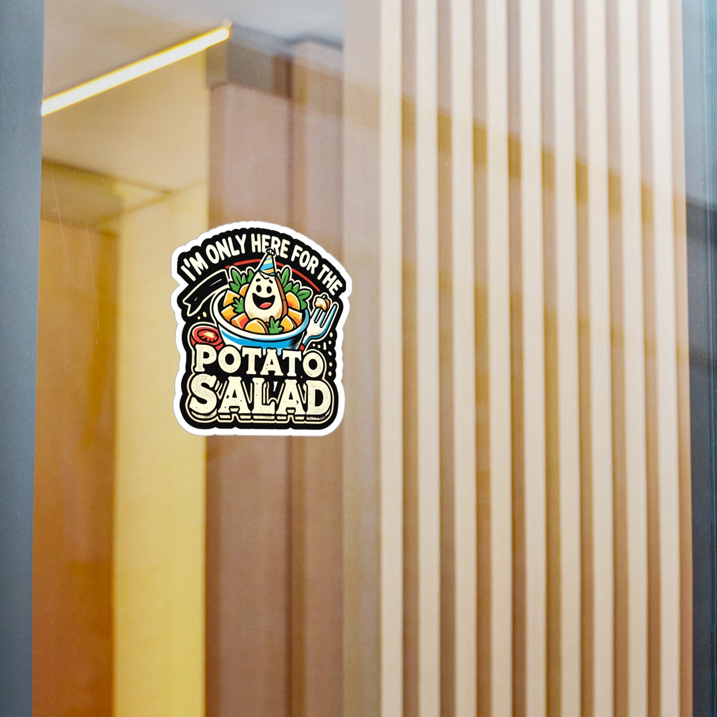 I'm Only Here for The Potato Salad - Potato Sticker for Laptop Sticker. Water Bottle Sticker, Vinyl Salad Decal - Potato Gift
