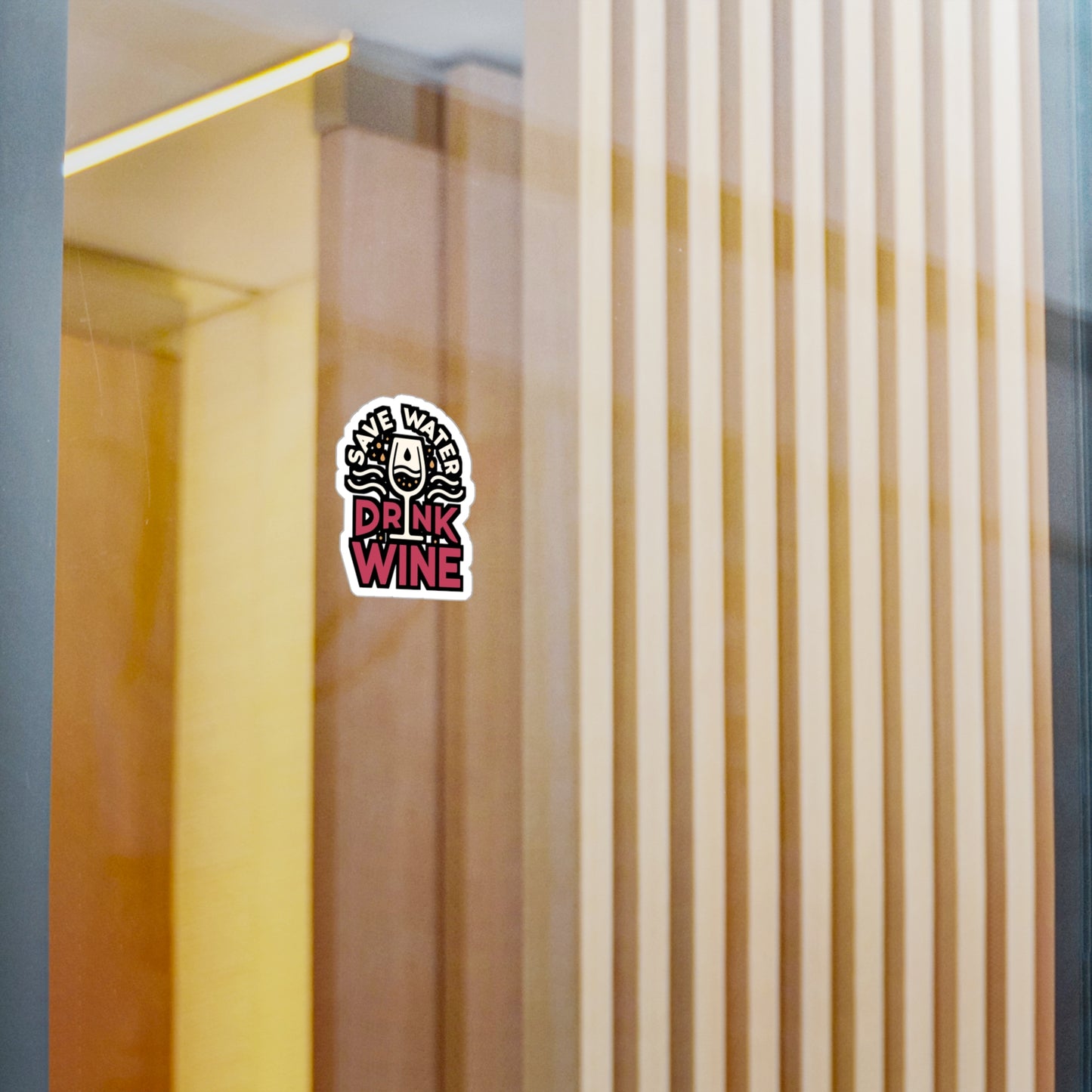 Save water, drink wine - Drinking Sticker for Laptop Sticker. Water Bottle Sticker, Vinyl Wine Decal - Drinking Gift