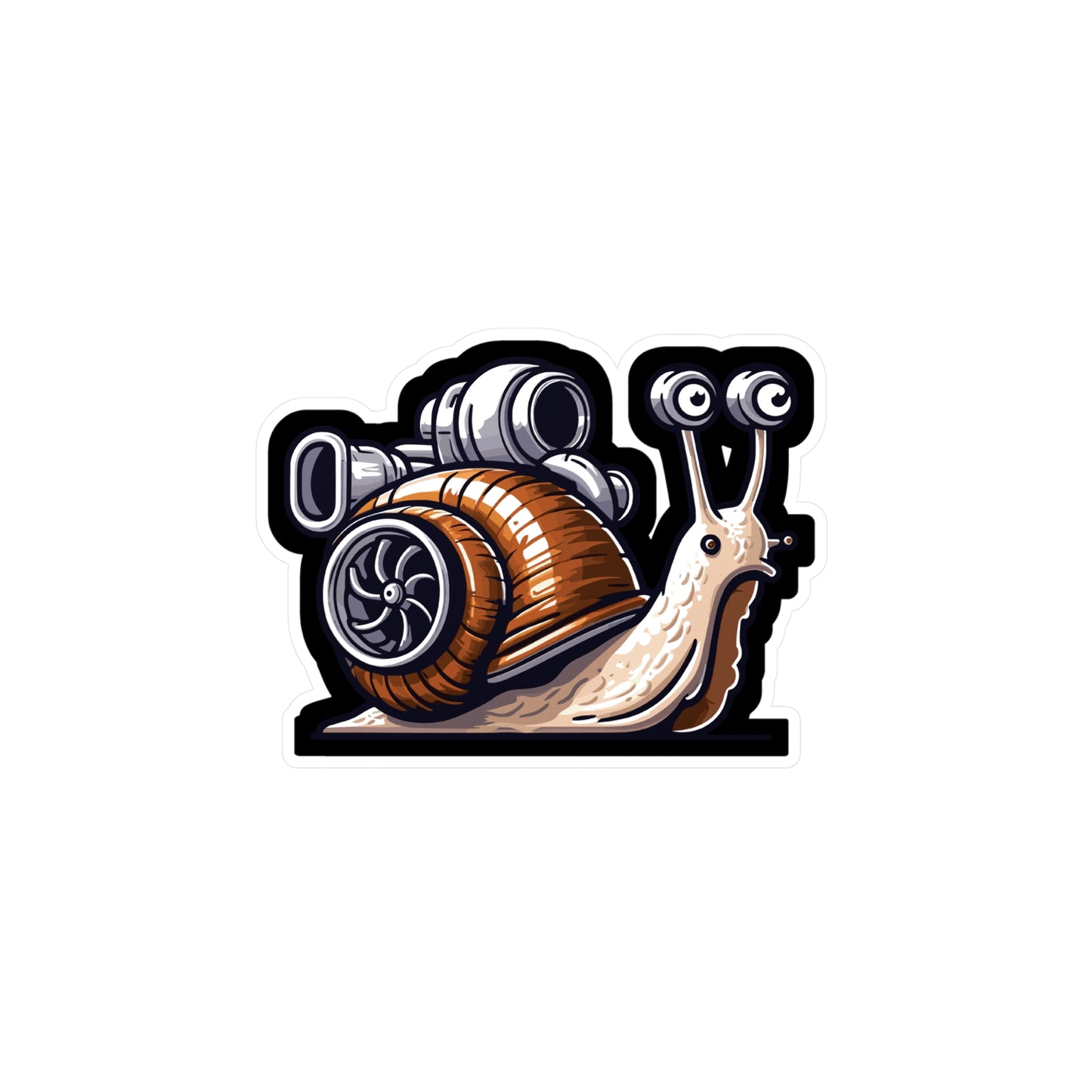 Car Turbocharger Snail - Funny Sticker for Car Window Laptop Sticker. Water Bottle Sticker, Vinyl Humor Decal, Quote Sticker - Funny Gift