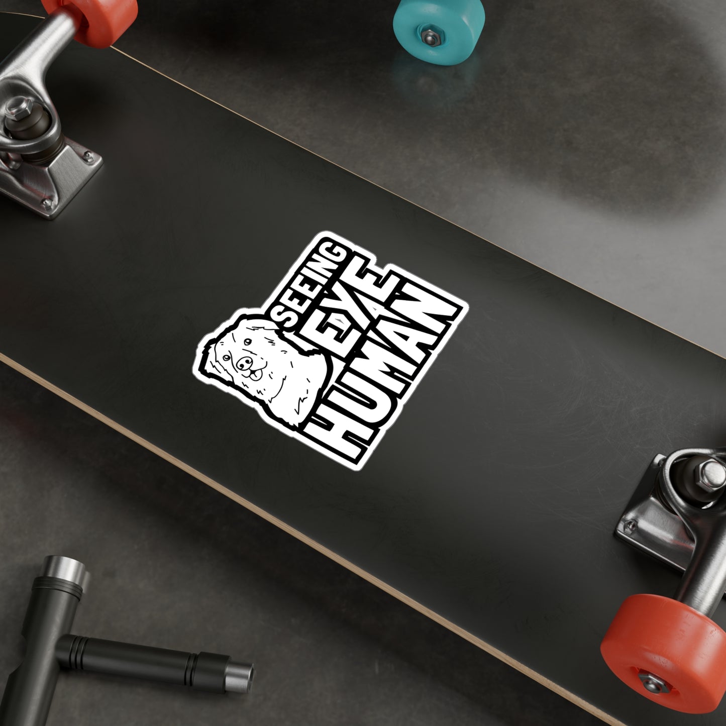 Seeing Eye Human - Blind Sticker for Car Window Laptop Sticker. Water Bottle Sticker, Vinyl Dog Decal, Low-vision Sticker - Blind Gift