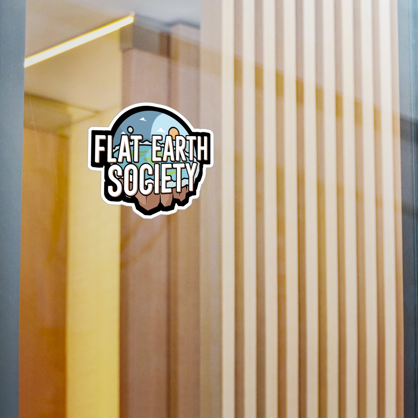 Flat Earth Society - Flat earth Sticker for Wall, Laptop, Window, Truck, Car Flat earth Gift Vinyl Flat earther Decal Sticker