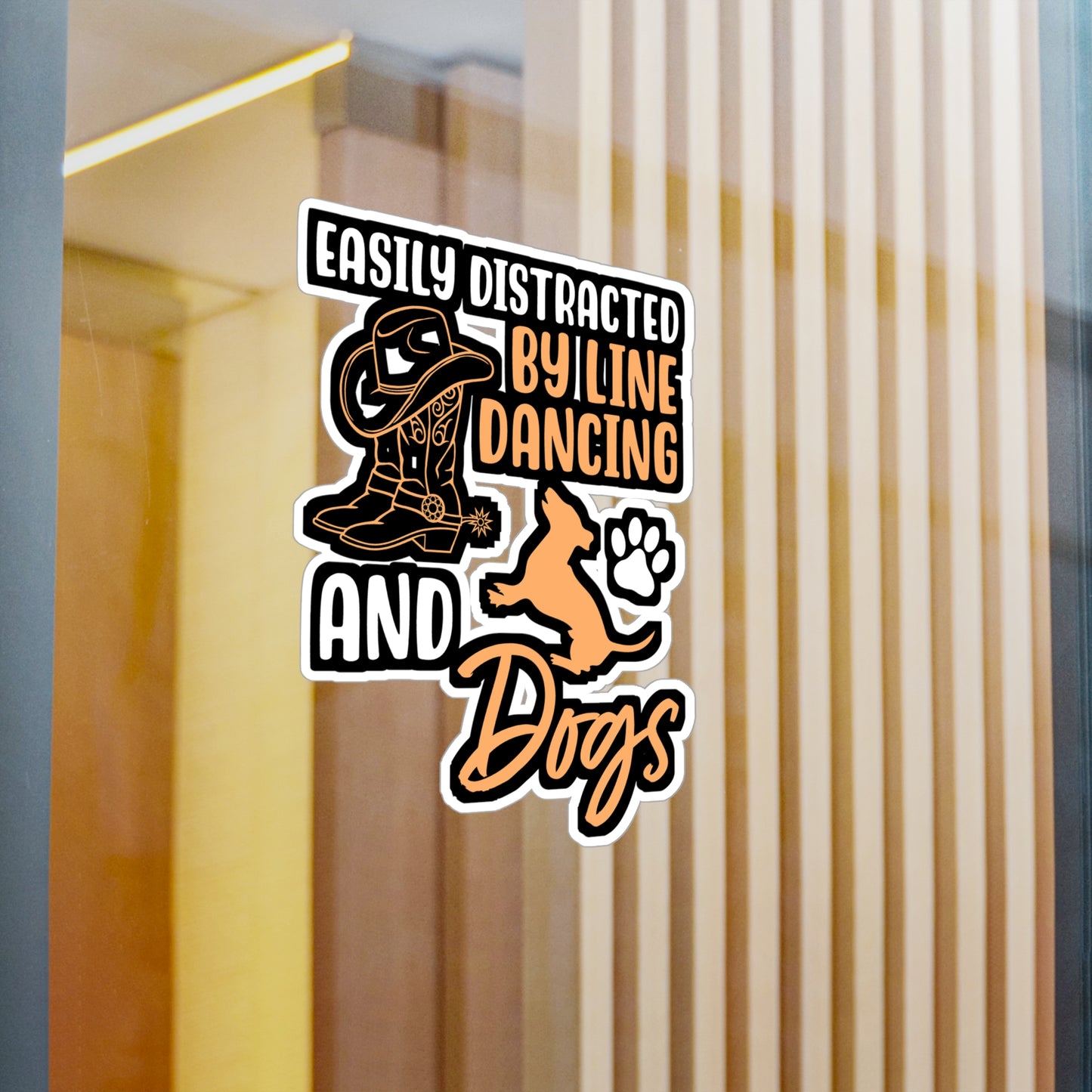 Easily Distracted By Line Dancing and Dogs | Line dance Sticker | Dancer Decals | Line dance Gift