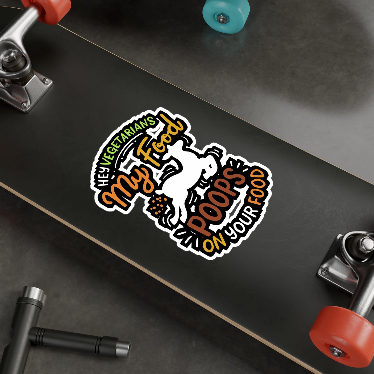 My Food Poops On Your Food - Carnivore Sticker for Laptop Sticker. Water Bottle Sticker, Vinyl Beef Decal - Carnivore Gift