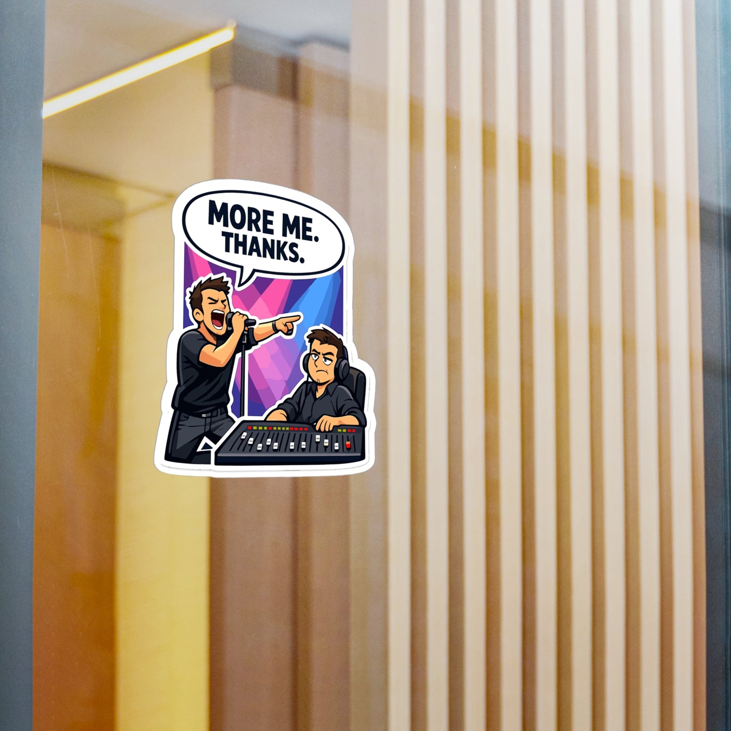 Audio Engineer Sticker More ME. Thanks. Funny Sound Engineer Vinyl Sticker Decals Waterproof for Laptop, Water Bottle Audio Technician Gift