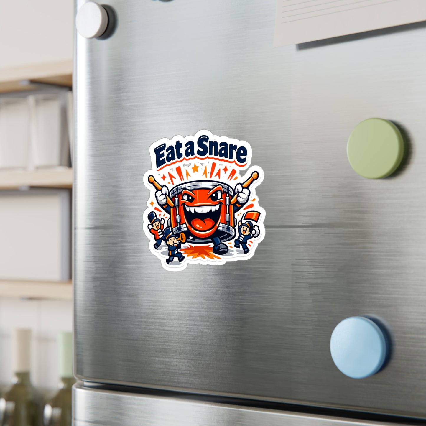 Marching Band Sticker Eat a Snare drummer design vinyl waterproof decals for laptop water bottle band director gift mellophone