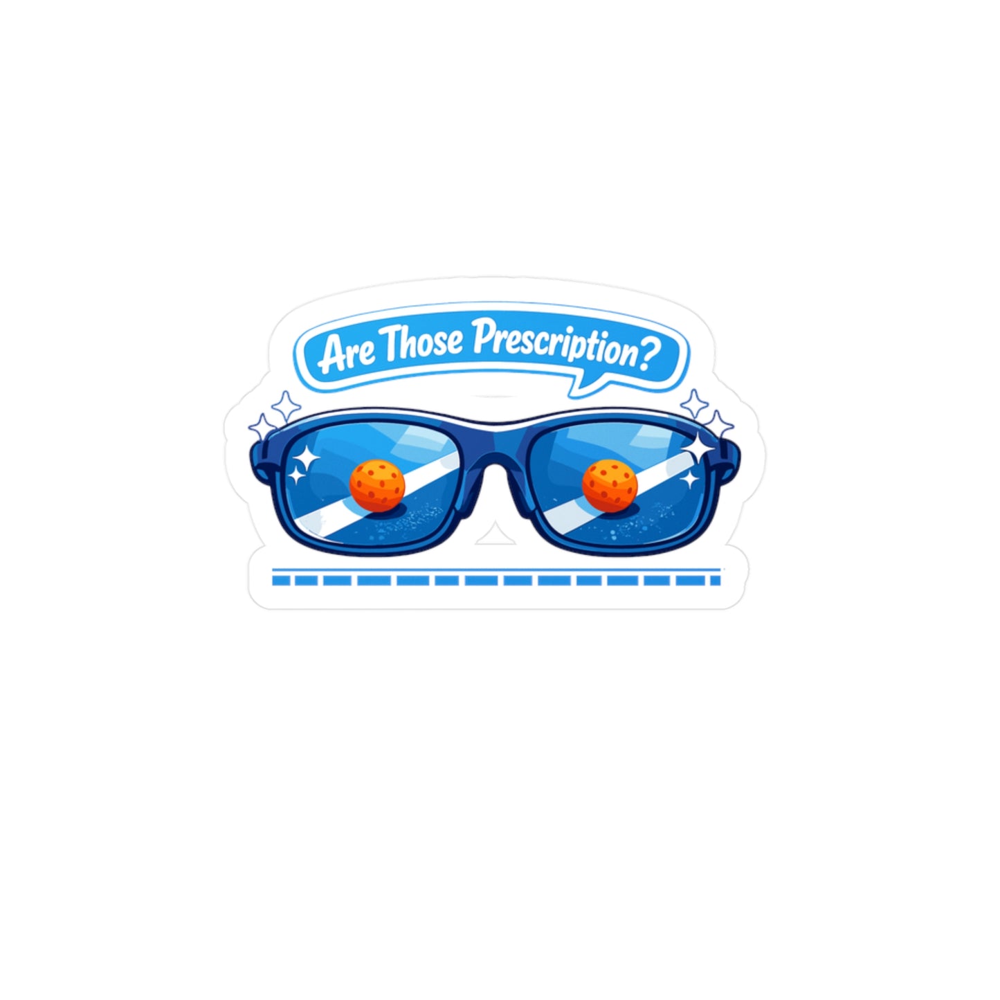Pickleball Sticker “Are Those Prescription?” Funny Pickleball Athlete Design, Waterproof Vinyl Decals for Laptop Water Bottle Competition
