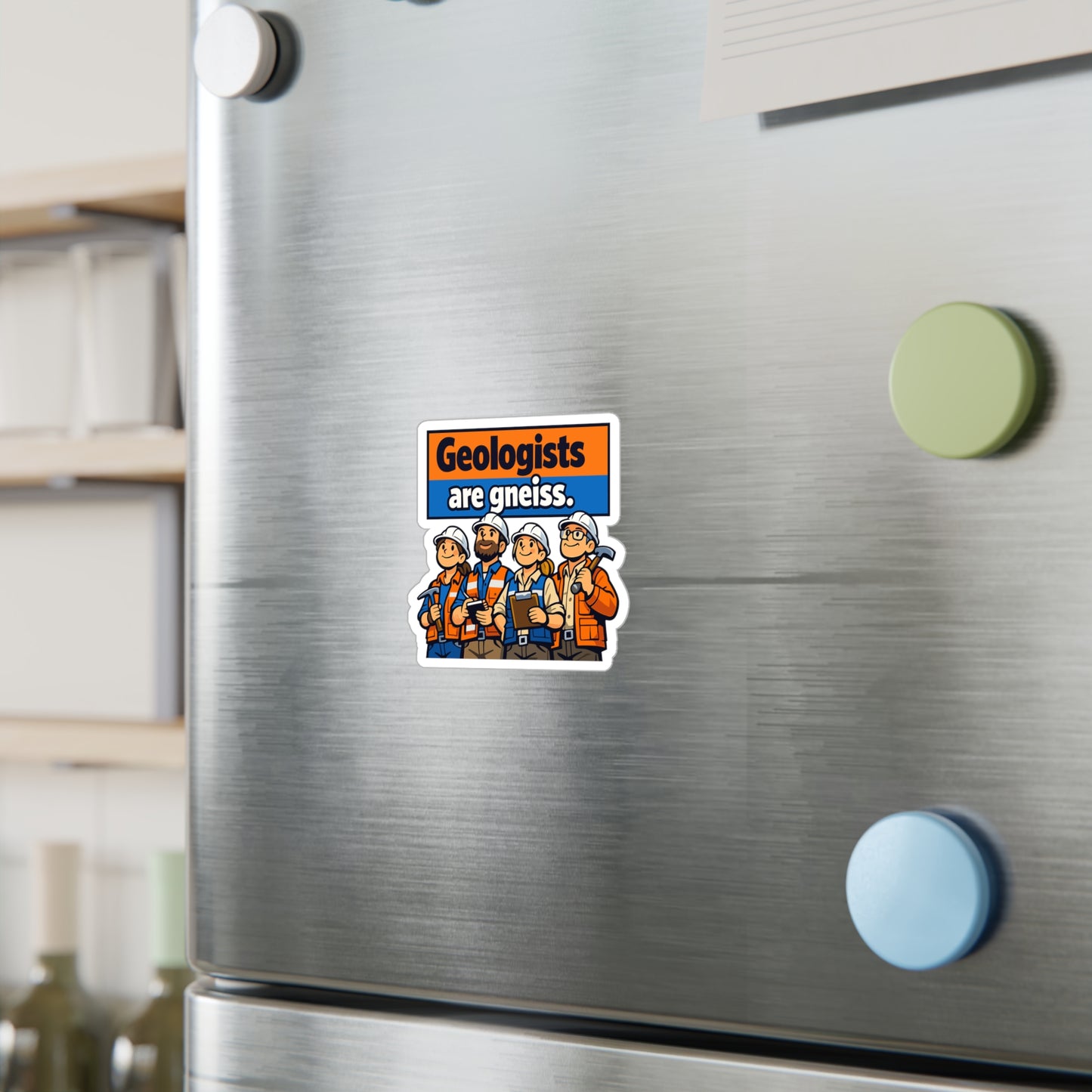 Geologie Sticker Funny “Geologists are gneiss” geology rocks minerals tectonics vinyl sticker decals waterproof for laptop water bottle