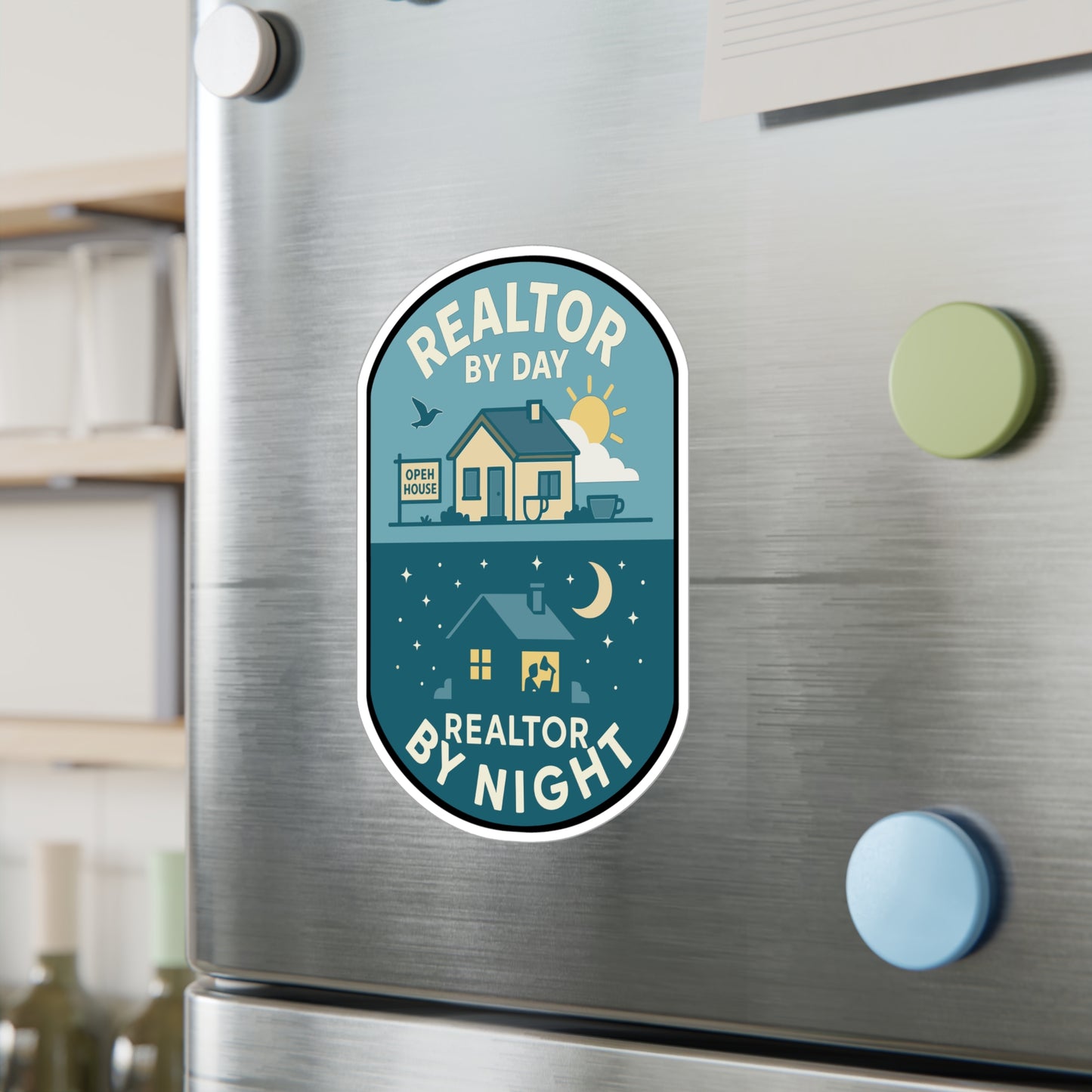 Realtor By Day Realtor By Night - Realtor Sticker for Laptop, Water Bottle, Real Estate Agent Gift, Office Décor, Funny Realtor Present