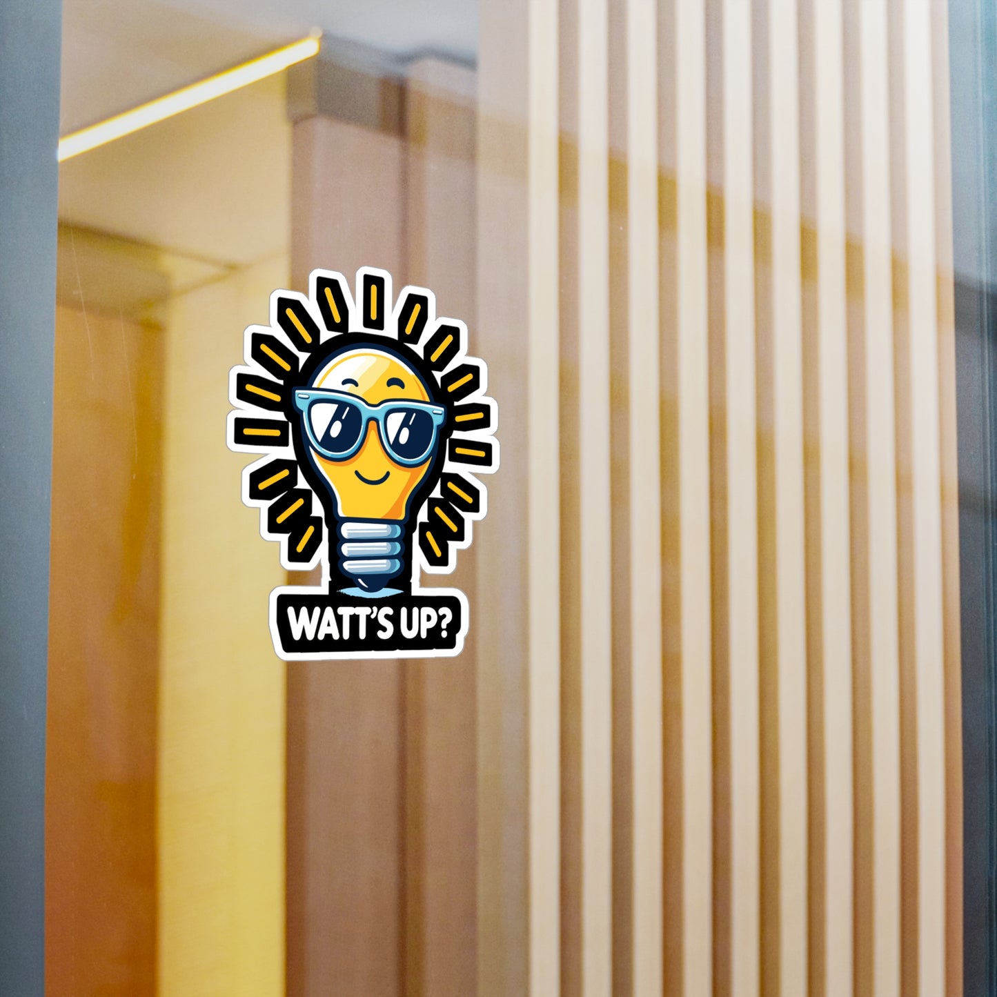 Watt's up - Electrician Sticker for Laptop Sticker. Water Bottle Sticker, Vinyl Stripper Decal - Electrician Gift