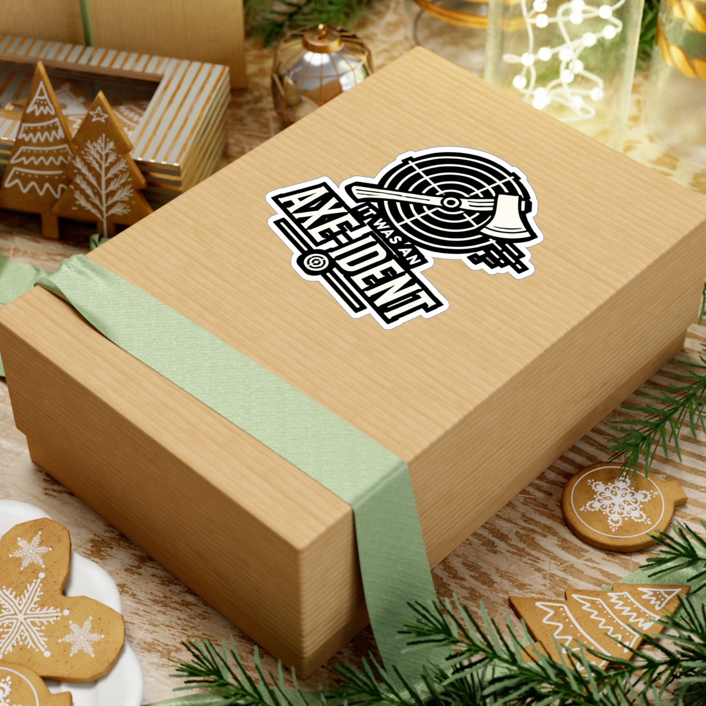 It Was An Axe-ident - Axe-throwing Sticker for Laptop Sticker. Water Bottle Sticker, Vinyl Knife Decal - Axe-throwing Gift