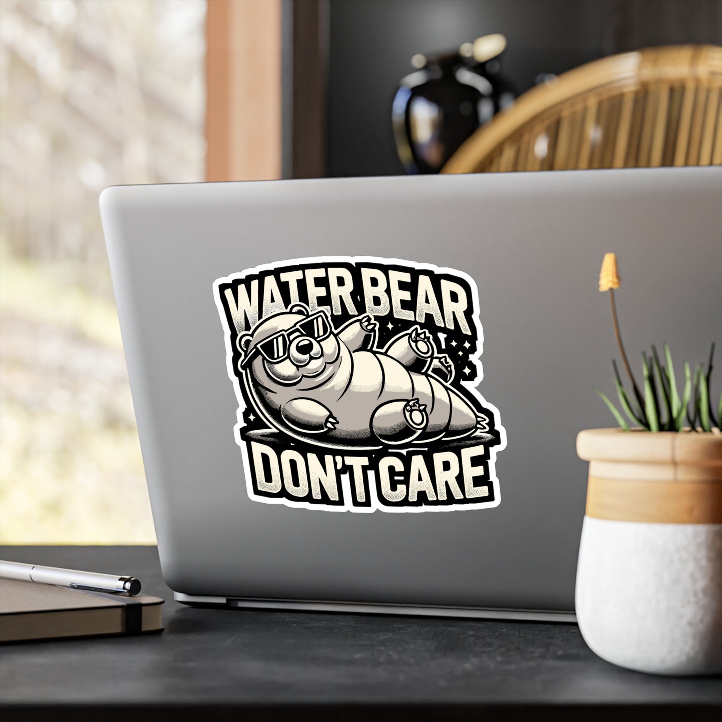 Water Bear Don't Care - Microbiologist Sticker for Laptop Sticker. Water Bottle Sticker, Vinyl Microbiology Decal - Microbiologist Gift