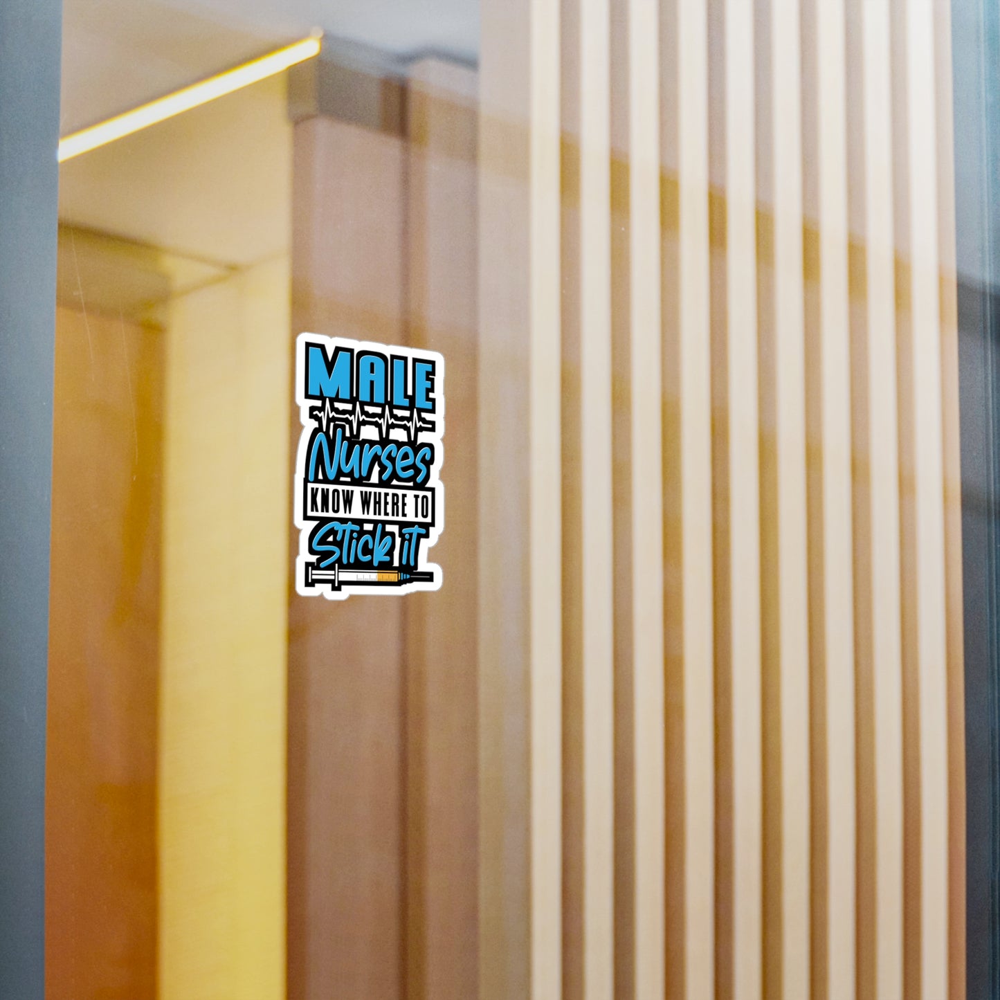 Know Where To Stick It Male Nurse | Bearded Sticker | Nurse Decals | Murse Laptop Sticker | Bearded Gift | Nurse Gift