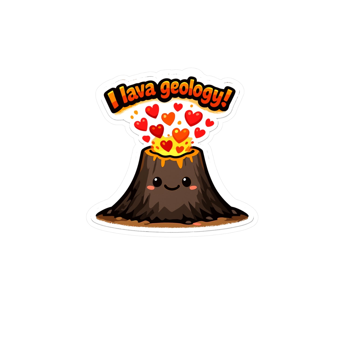 Geologie Sticker "I lava geology!" Funny Geology Decals Waterproof Vinyl for Laptop Water Bottle, Rocks Minerals Tectonics Theme