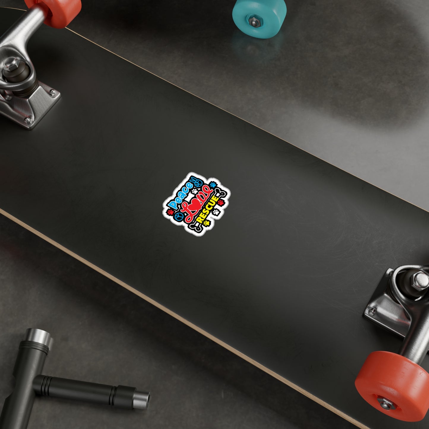 Peace Love Rescue - Animal-rescue Sticker for Laptop Sticker. Water Bottle Sticker, Vinyl Rescuer Decal - Animal-rescue Gift