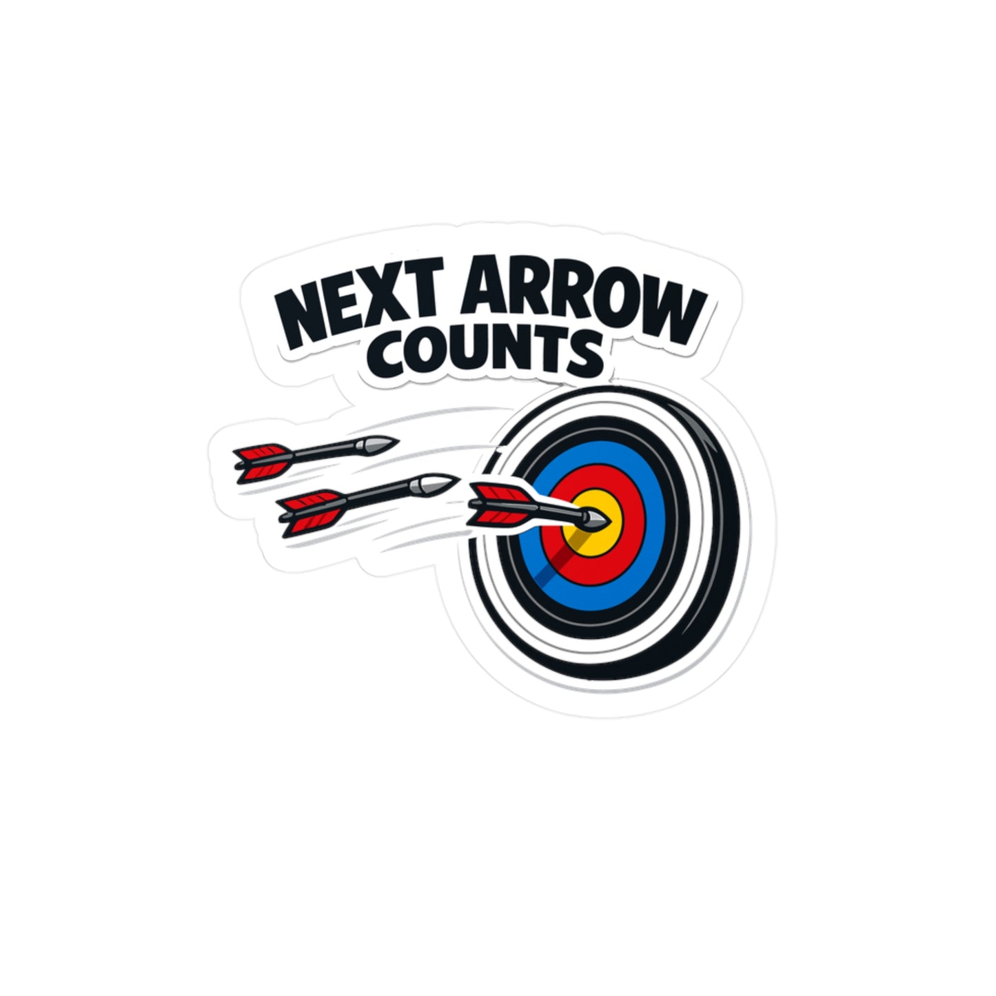 Archery Sticker Next Arrow Counts Vinyl Waterproof Decals for Laptop Water Bottle, Archer Hunting Shoot Gear