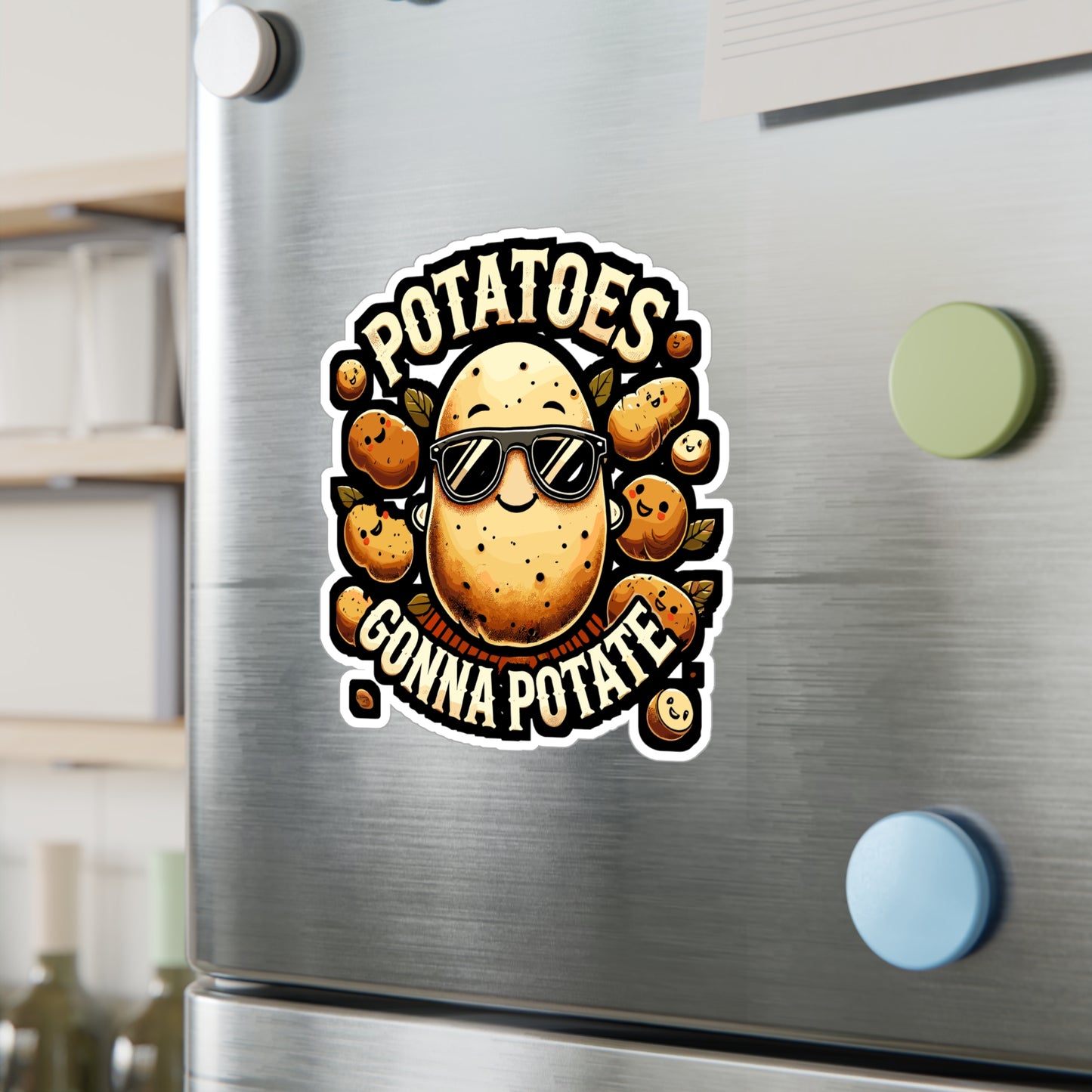 Potatoes Gonna Potate - Musical theatre Sticker for Laptop Sticker. Water Bottle Sticker, Vinyl Song Decal - Musical theatre Gift