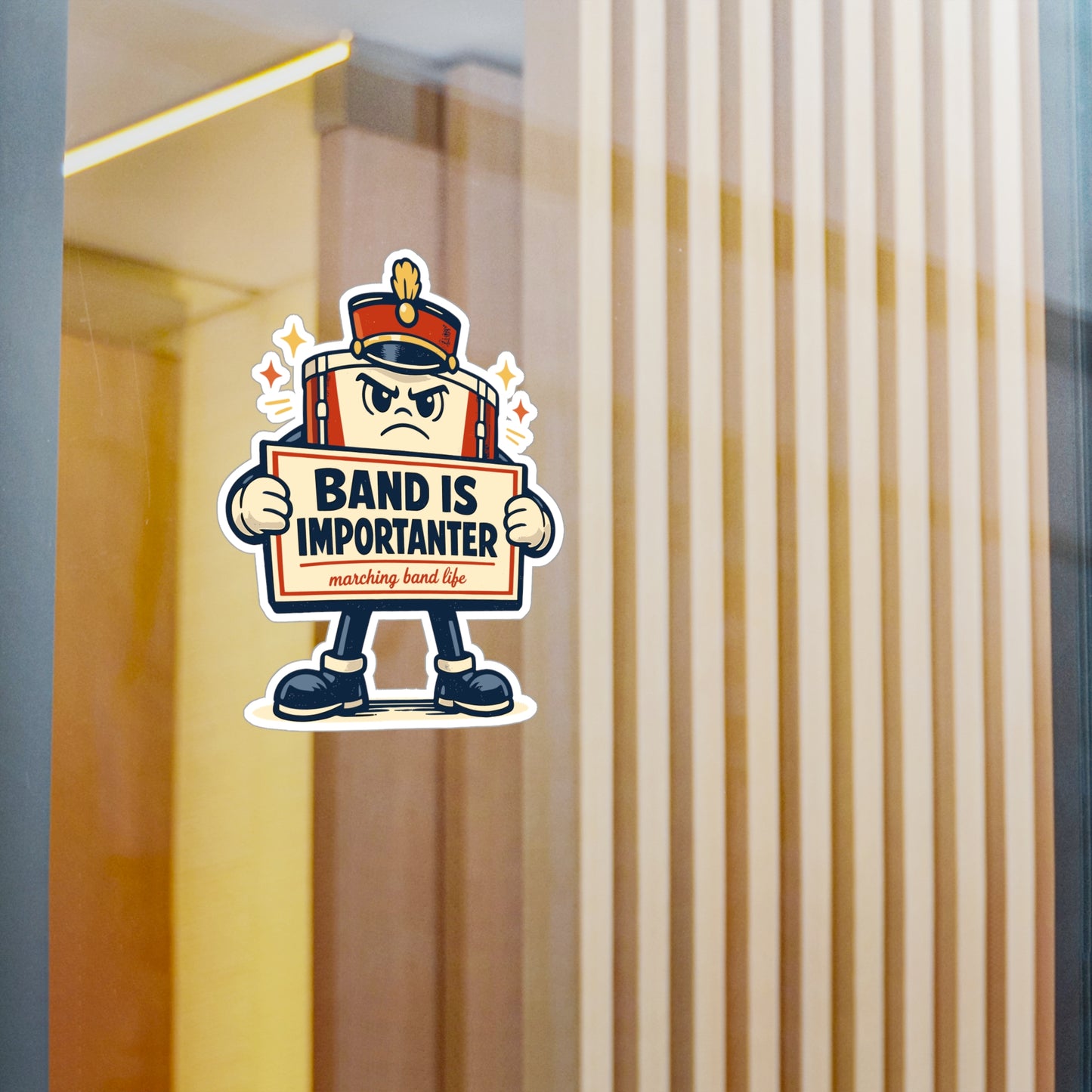 Marching Band Sticker Band is Importanter Funny Drummer Band Director Mellophone Vinyl Waterproof Decals for Laptop Water Bottle