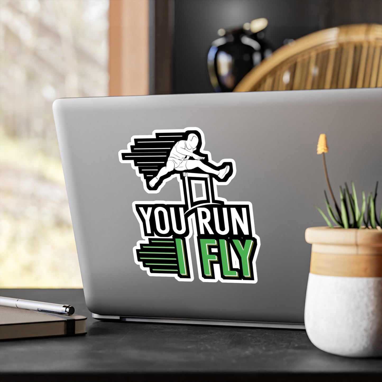 You Run I Fly - Runner Sticker for Wall, Laptop, Window, Truck, Car Runner Gift Vinyl Blade runner Decal Sticker