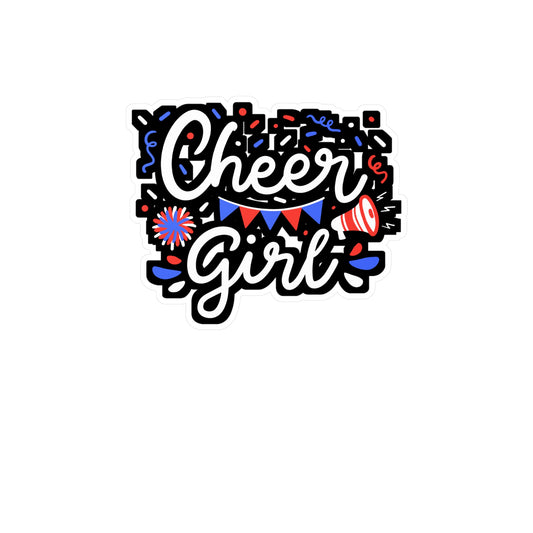 Cheer Girl - Cheerleader Sticker for Car Window Laptop Sticker. Water Bottle Sticker, Vinyl Stadium Decal, Dance Sticker - Cheerleader Gift