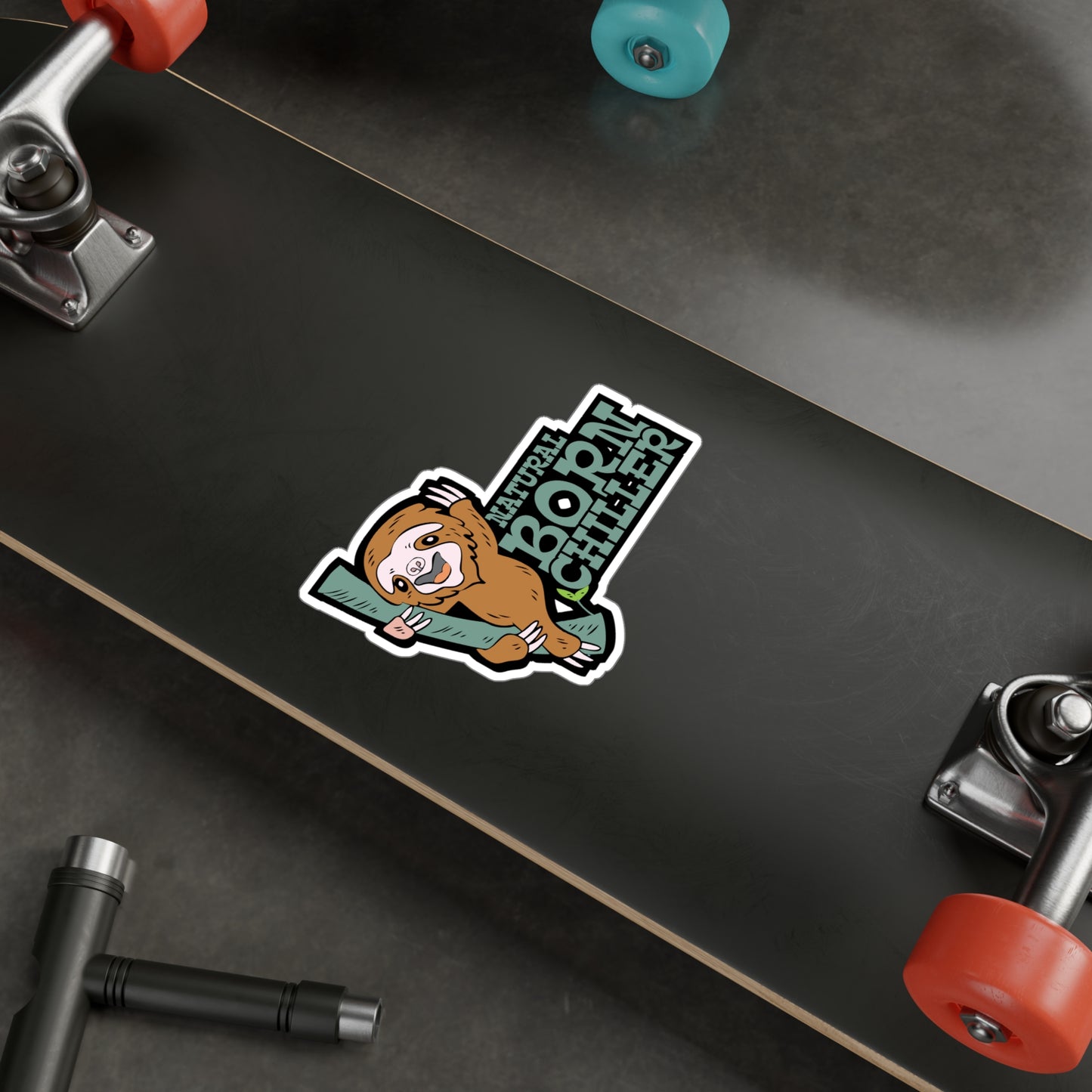 Natural Born Chiller - Sloth Sticker for Car Window Laptop Sticker. Water Bottle Sticker, Vinyl Cute Decal, Sloths Sticker - Sloth Gift